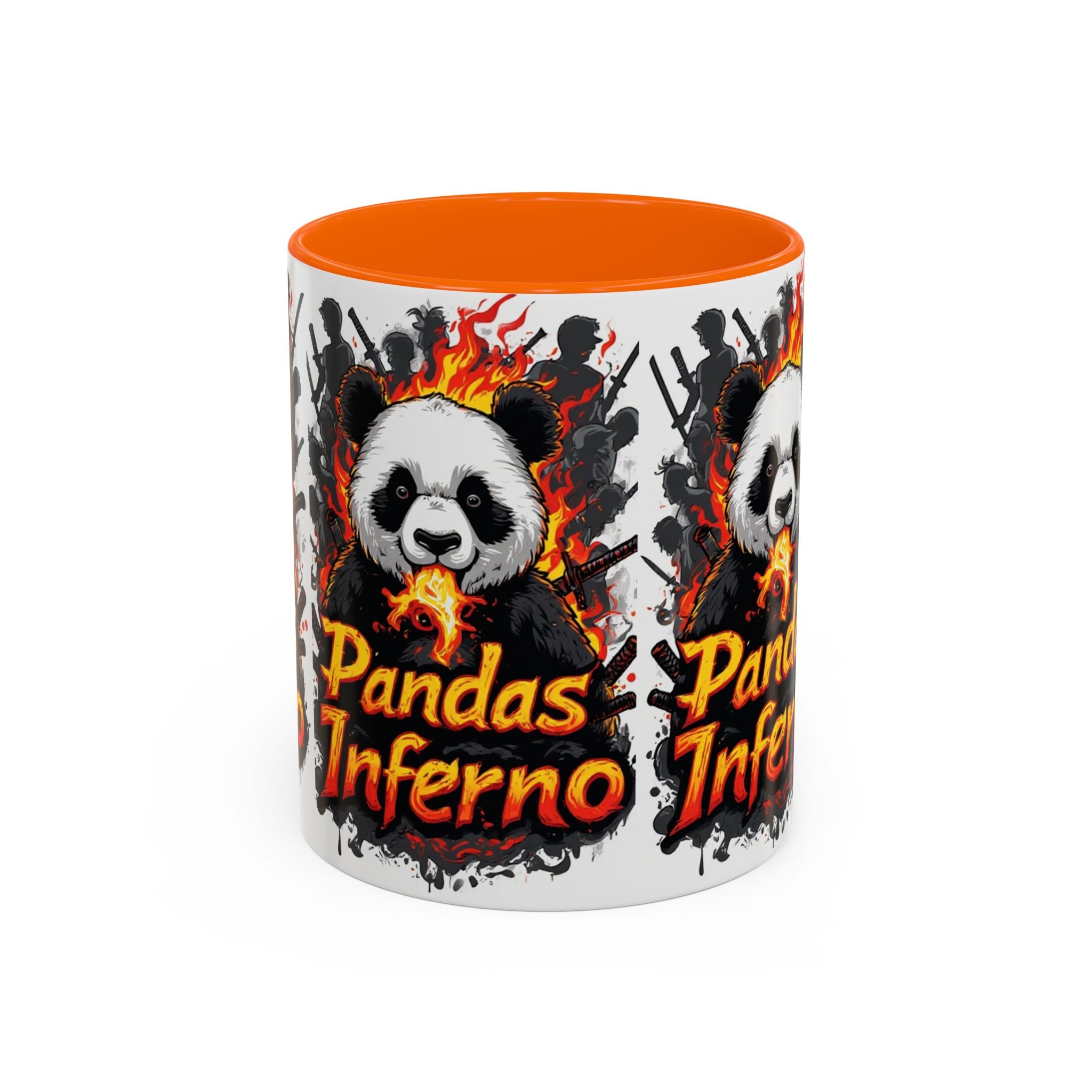 Pandas Inferno, Coffee Mug | Flaming Panda Illustration Accent Mug
