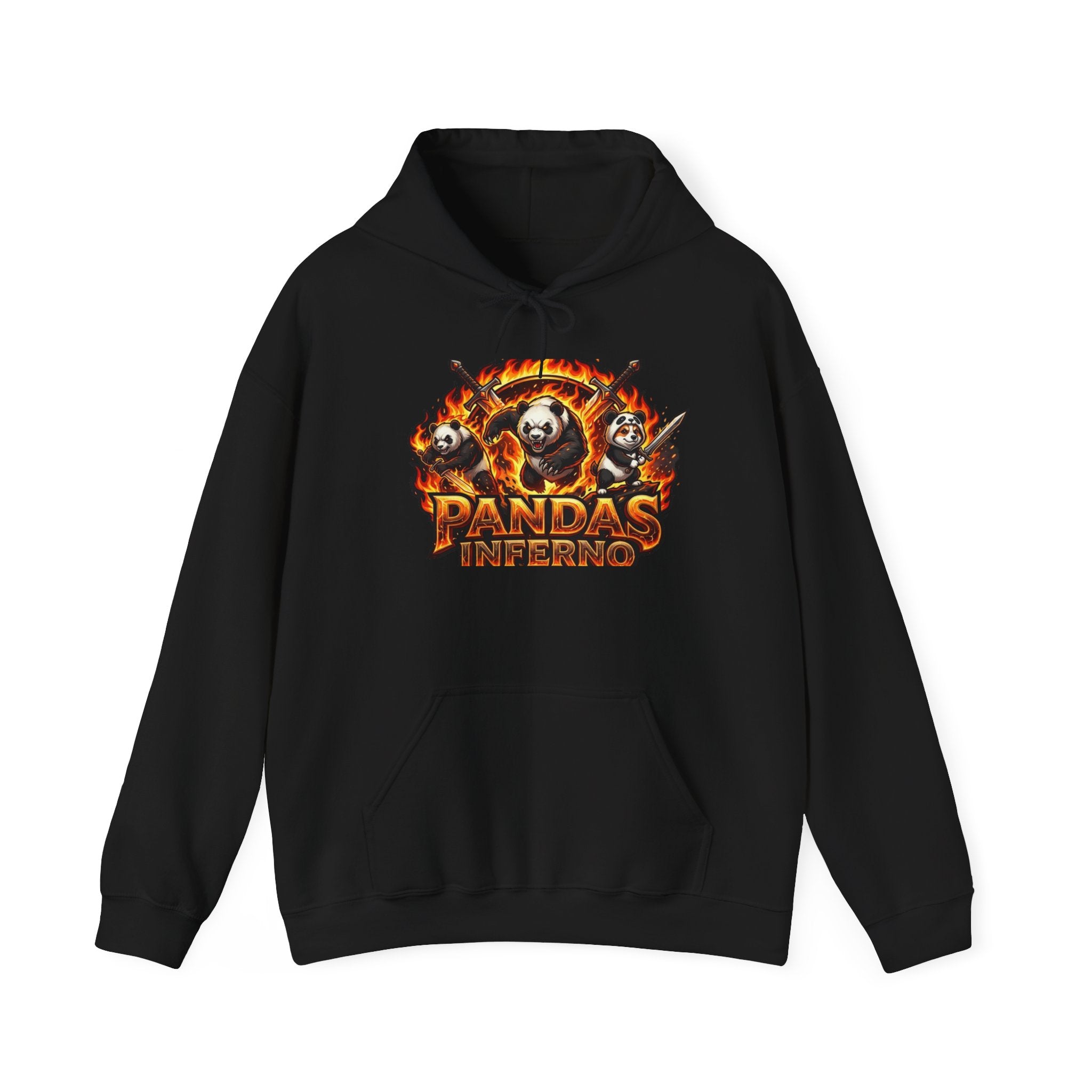 Pandas Inferno Hoodie — Fiery Panda Graphic Sweatshirt