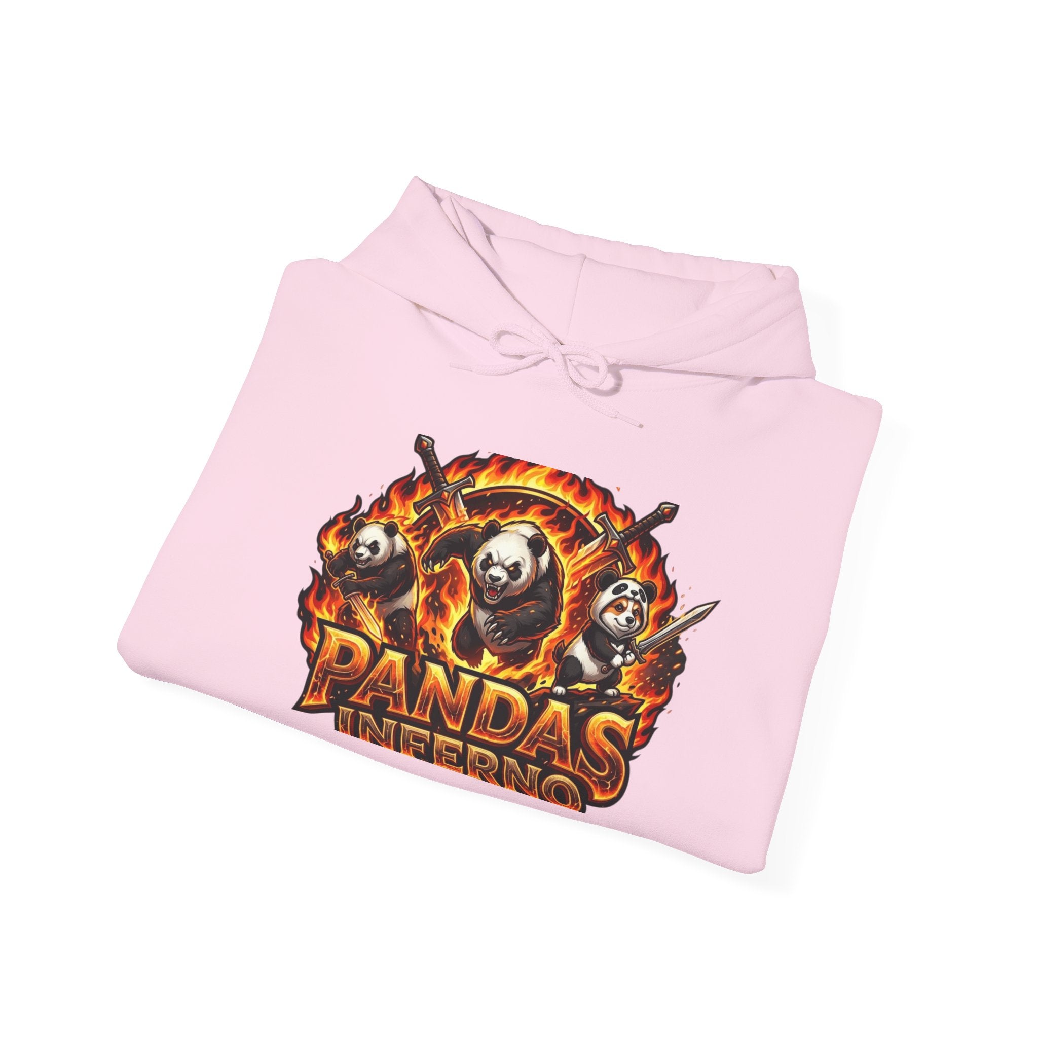 Pandas Inferno Hoodie — Fiery Panda Graphic Sweatshirt