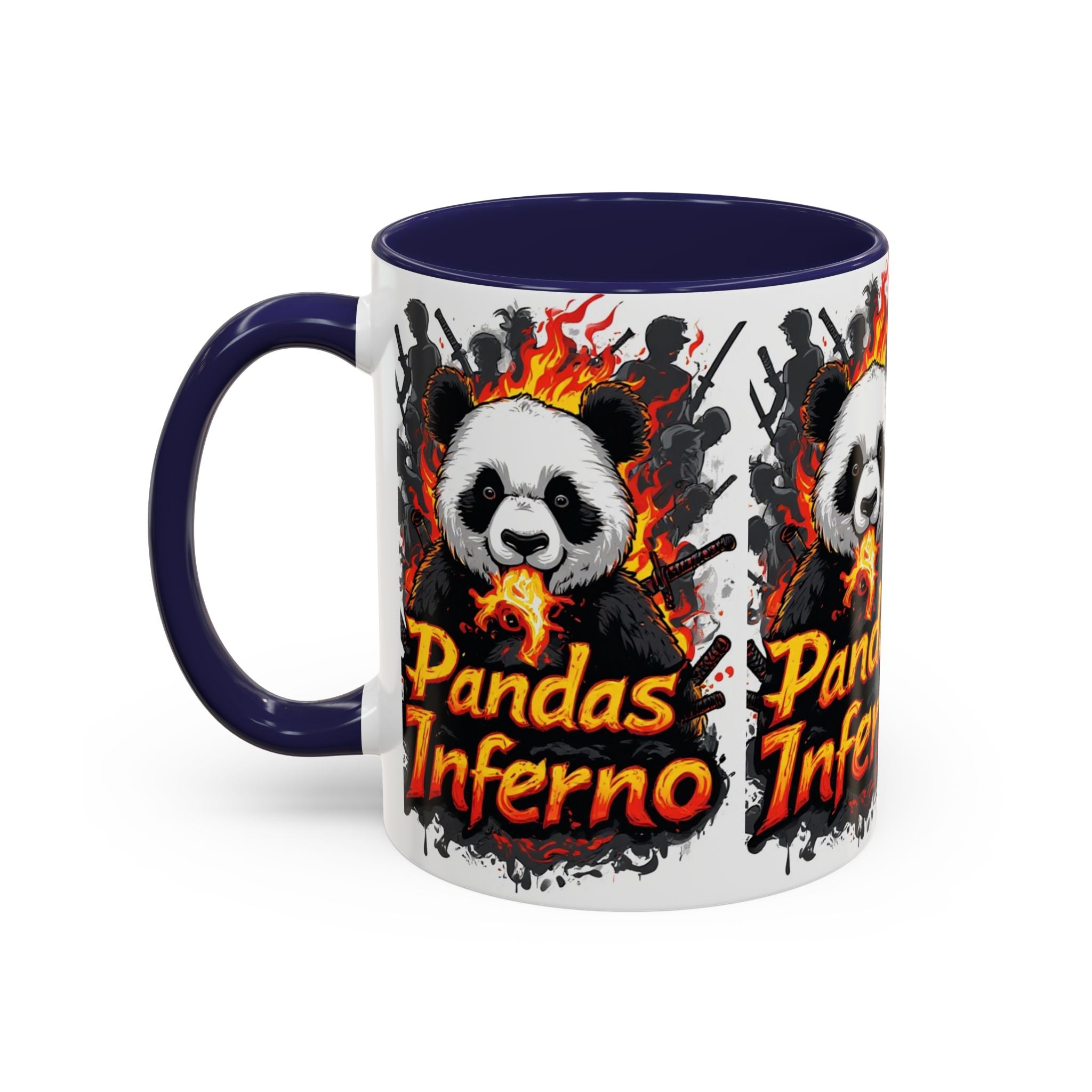 Pandas Inferno, Coffee Mug | Flaming Panda Illustration Accent Mug