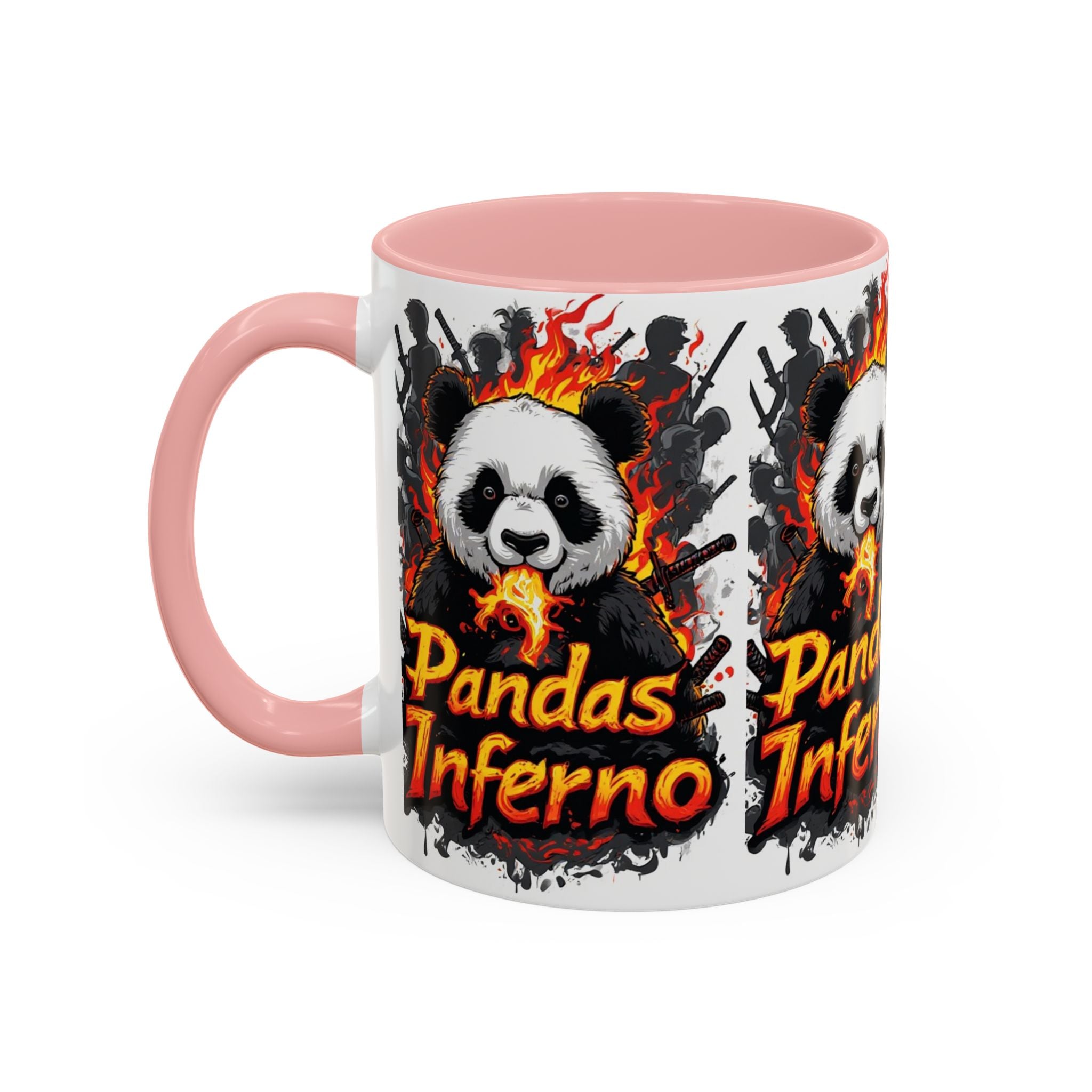 Pandas Inferno, Coffee Mug | Flaming Panda Illustration Accent Mug