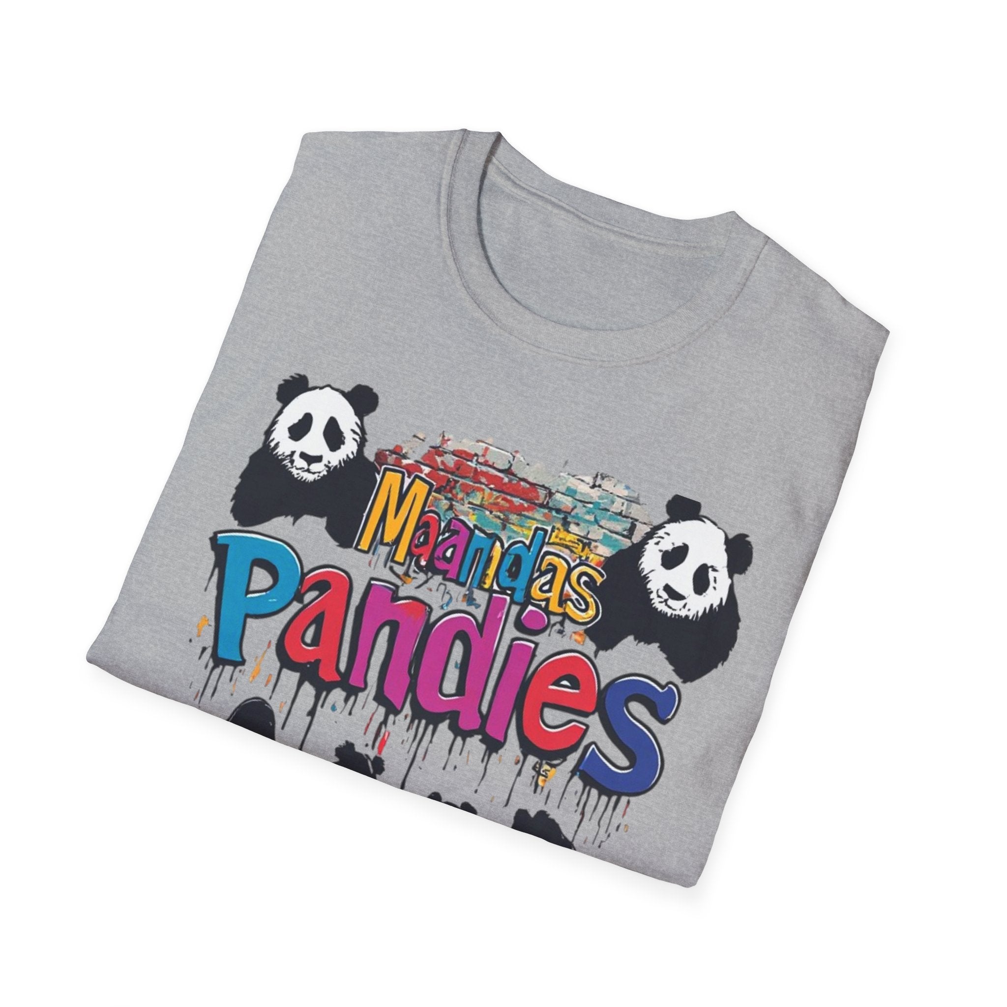 Mandas Pandies T-Shirt | Panda Graphic, Colorful Street Art