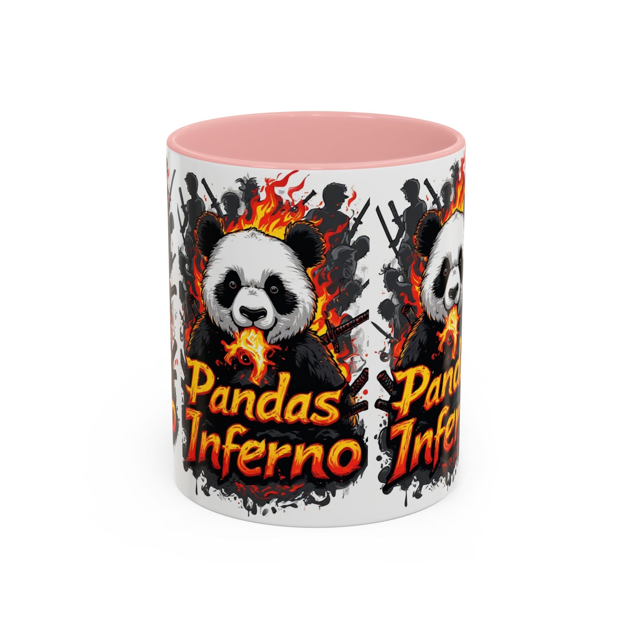 Pandas Inferno, Coffee Mug | Flaming Panda Illustration Accent Mug