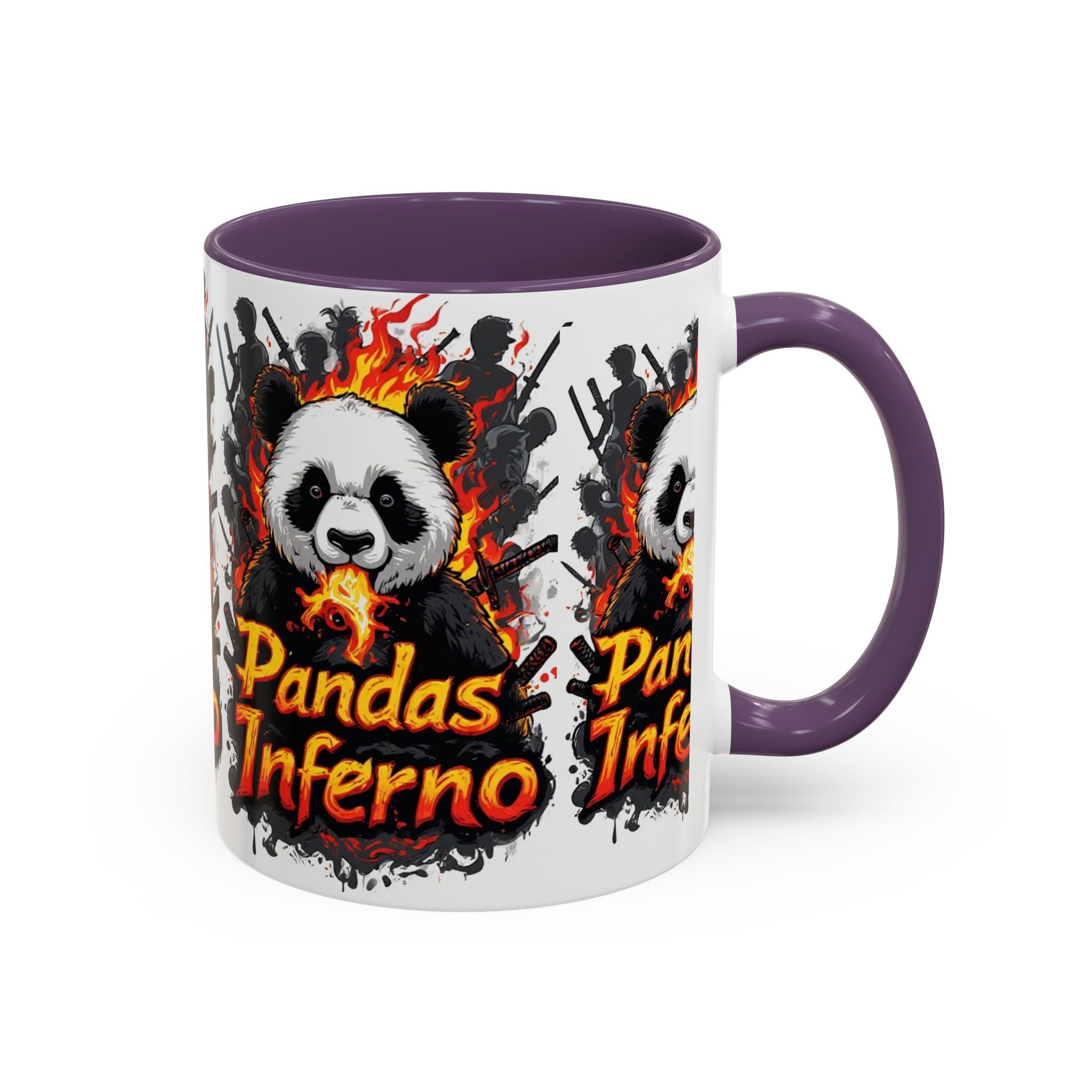 Pandas Inferno, Coffee Mug | Flaming Panda Illustration Accent Mug