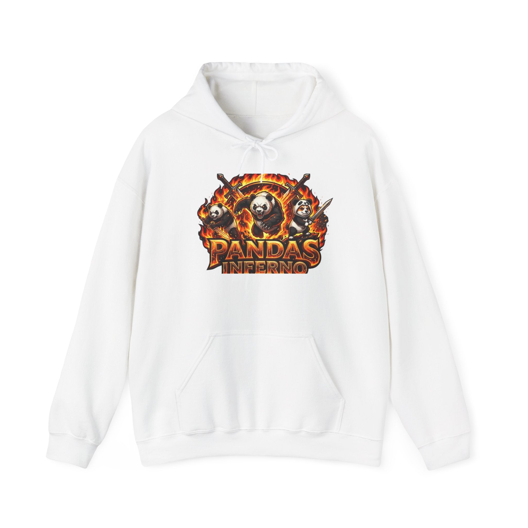 Pandas Inferno Hoodie — Fiery Panda Graphic Sweatshirt