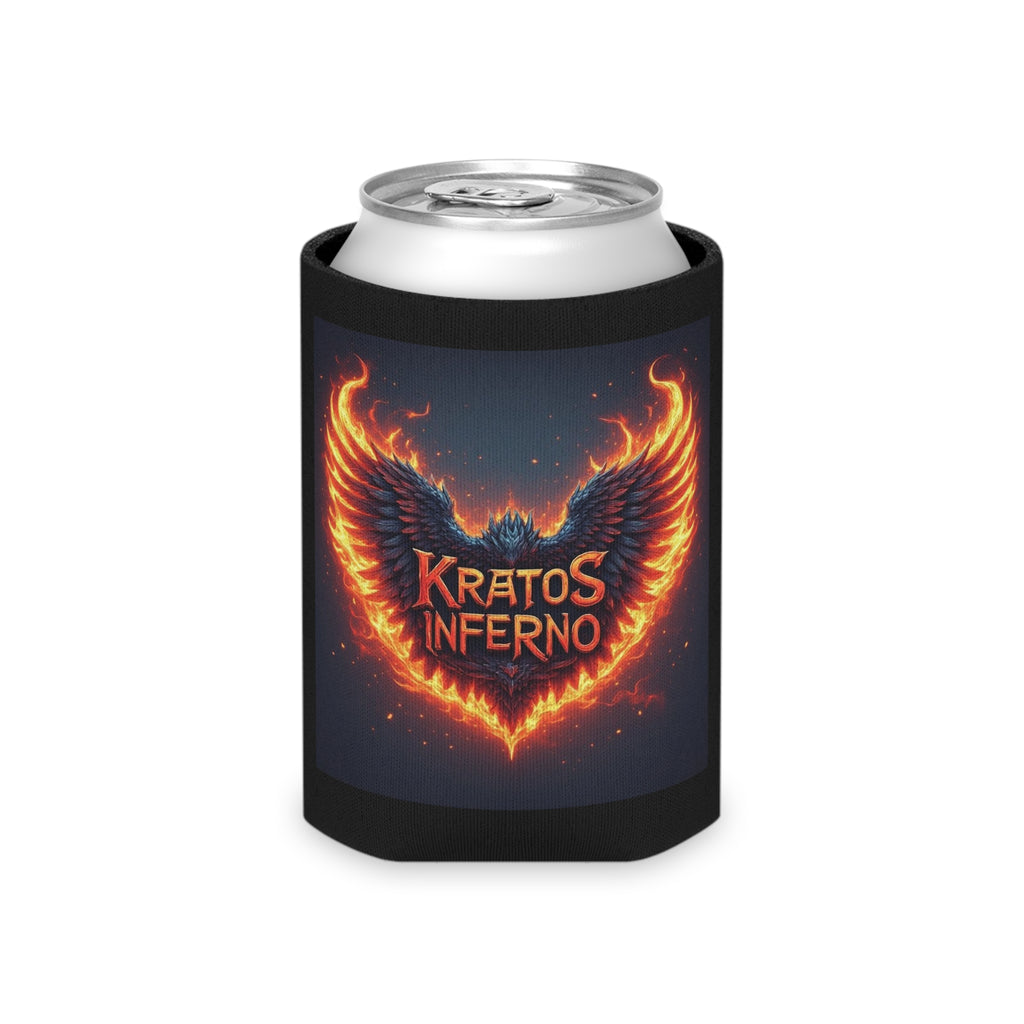 Kratos Inferno Flaming Wings Can Cooler | Neon Fire Logo