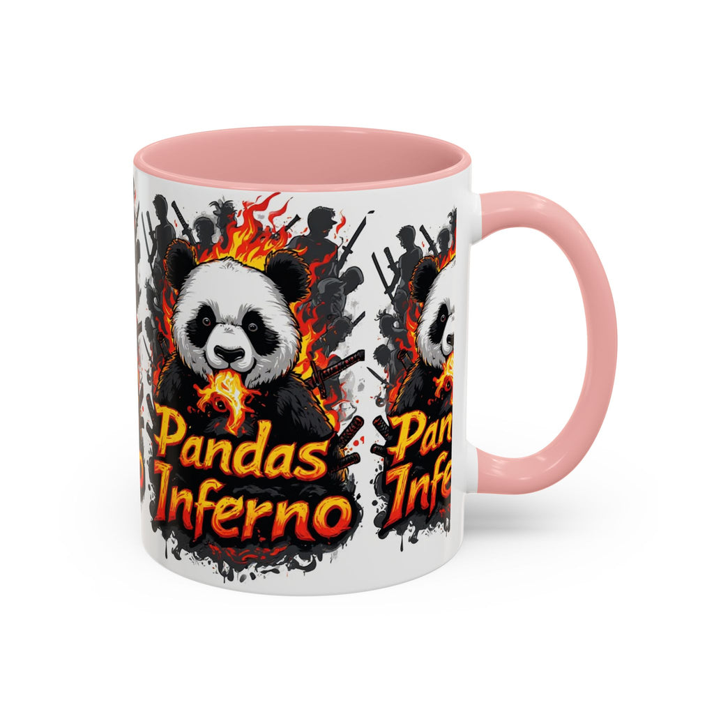 Pandas Inferno, Coffee Mug | Flaming Panda Illustration Accent Mug