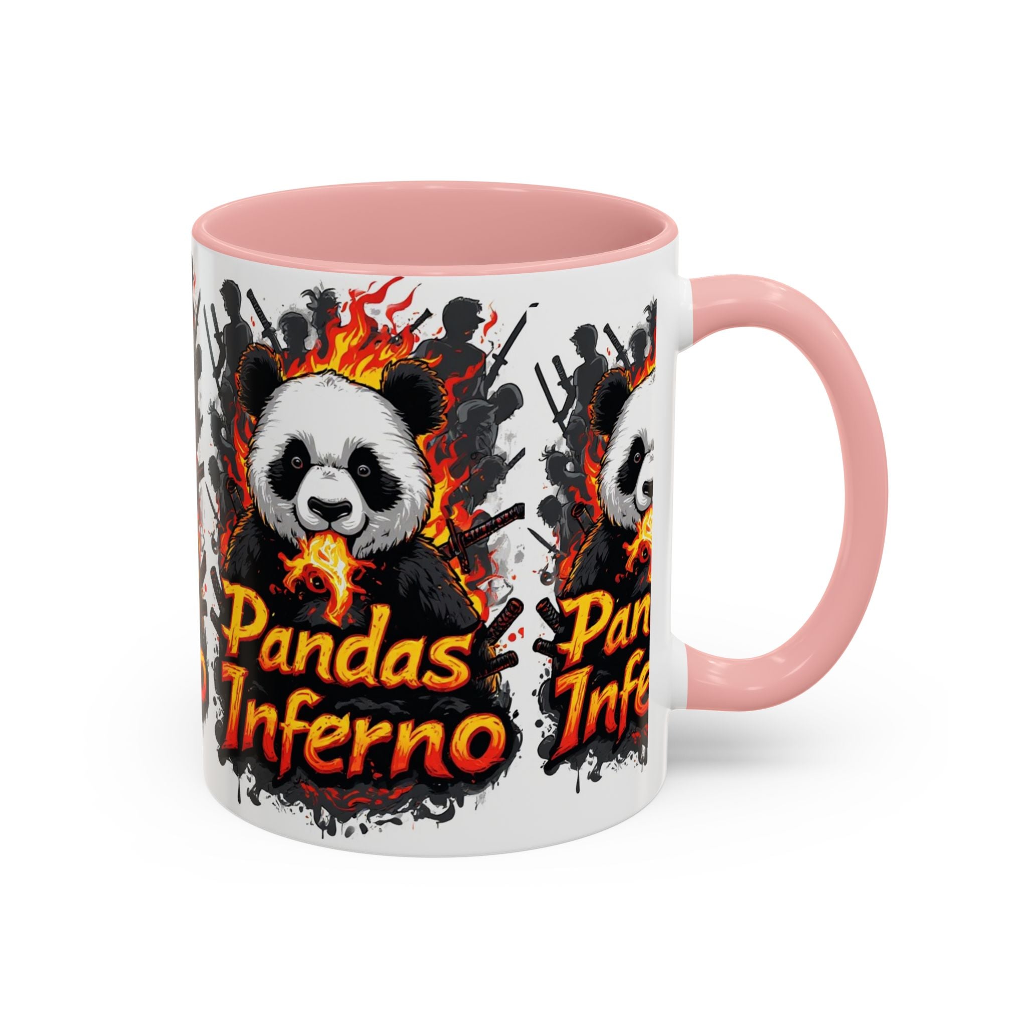 Pandas Inferno, Coffee Mug | Flaming Panda Illustration Accent Mug