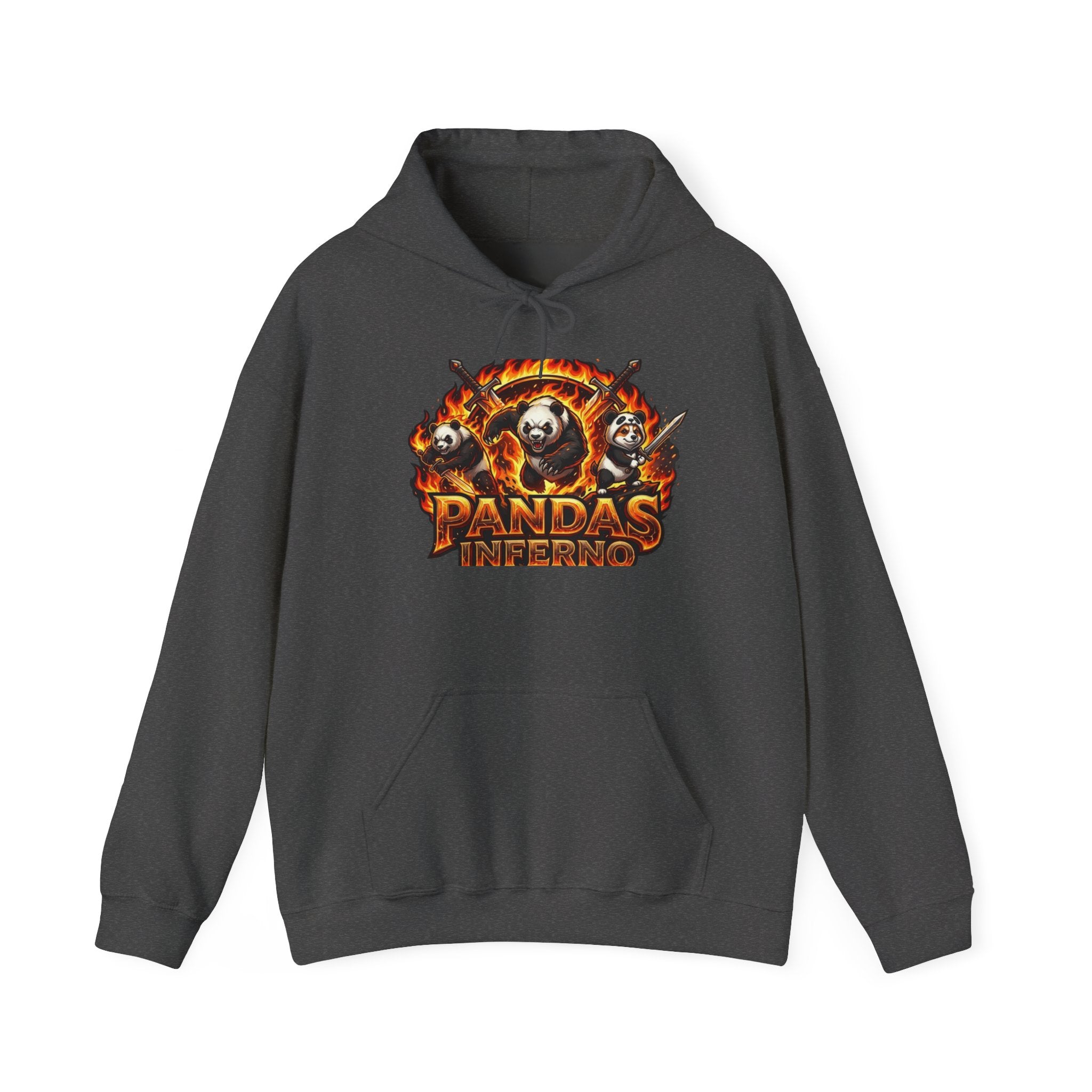 Pandas Inferno Hoodie — Fiery Panda Graphic Sweatshirt