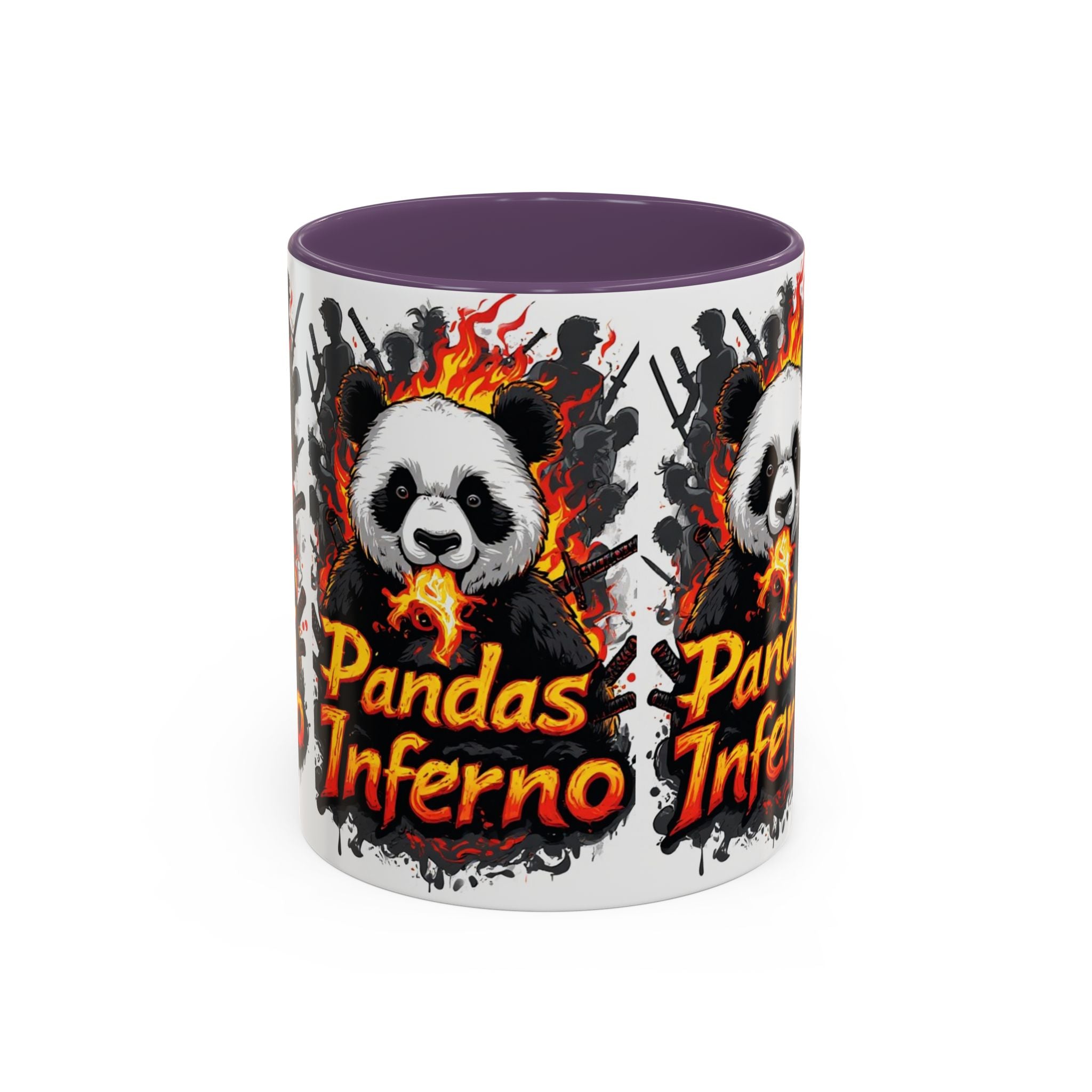 Pandas Inferno, Coffee Mug | Flaming Panda Illustration Accent Mug