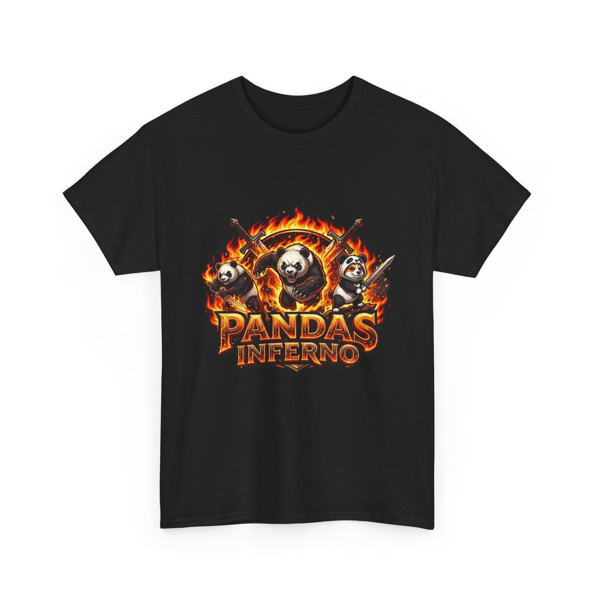 Pandas Inferno T-Shirt | Flaming Panda Trio Graphic Tee