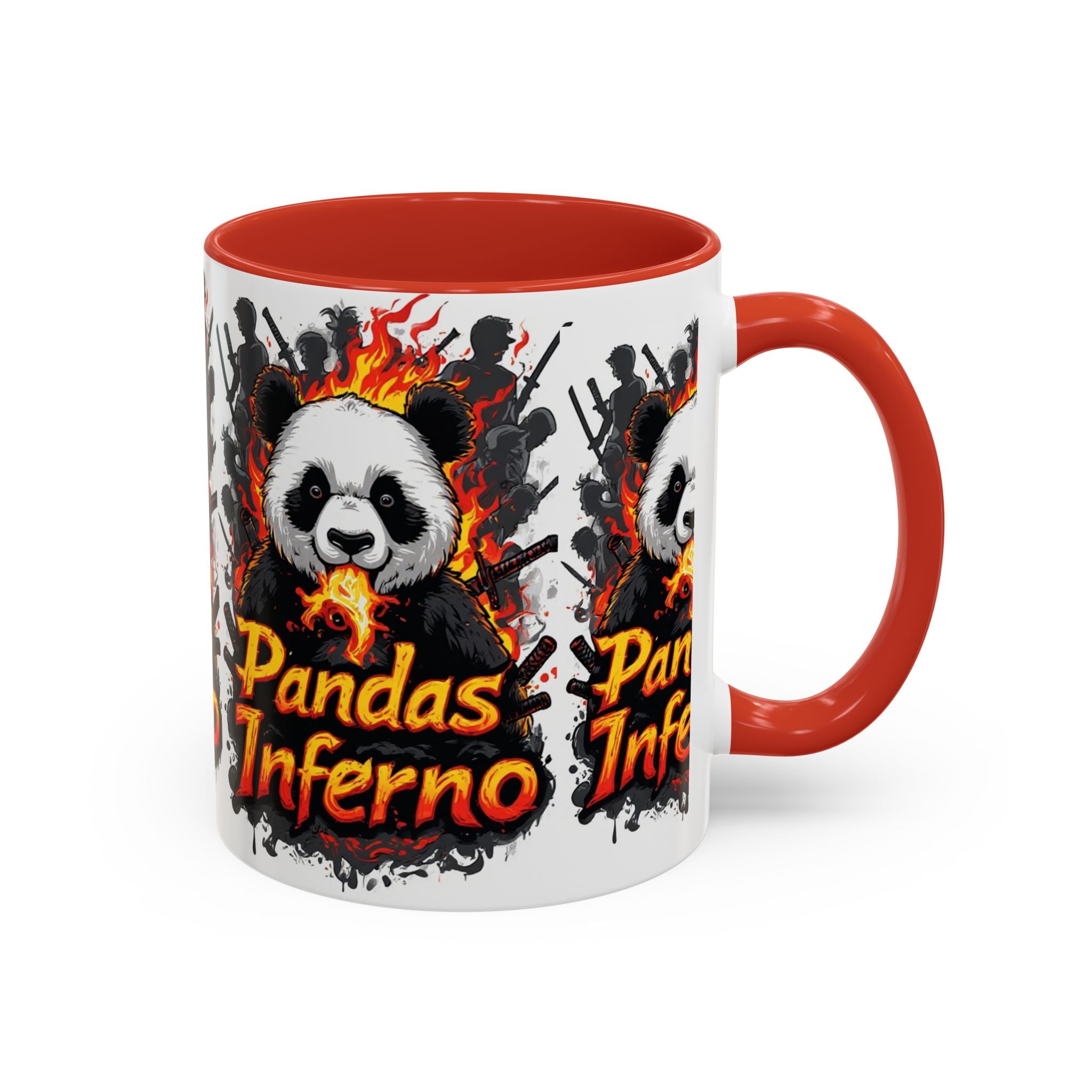 Pandas Inferno, Coffee Mug | Flaming Panda Illustration Accent Mug