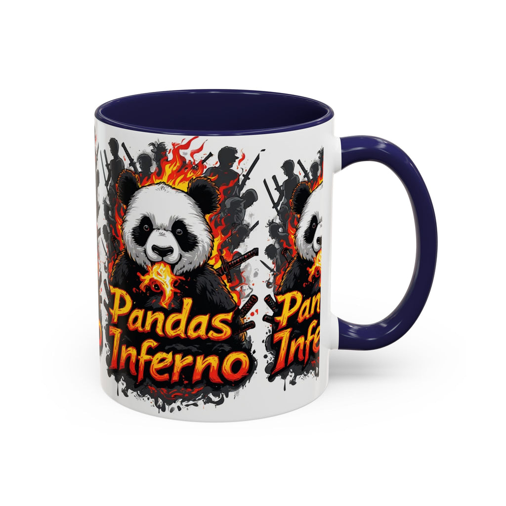 Pandas Inferno, Coffee Mug | Flaming Panda Illustration Accent Mug