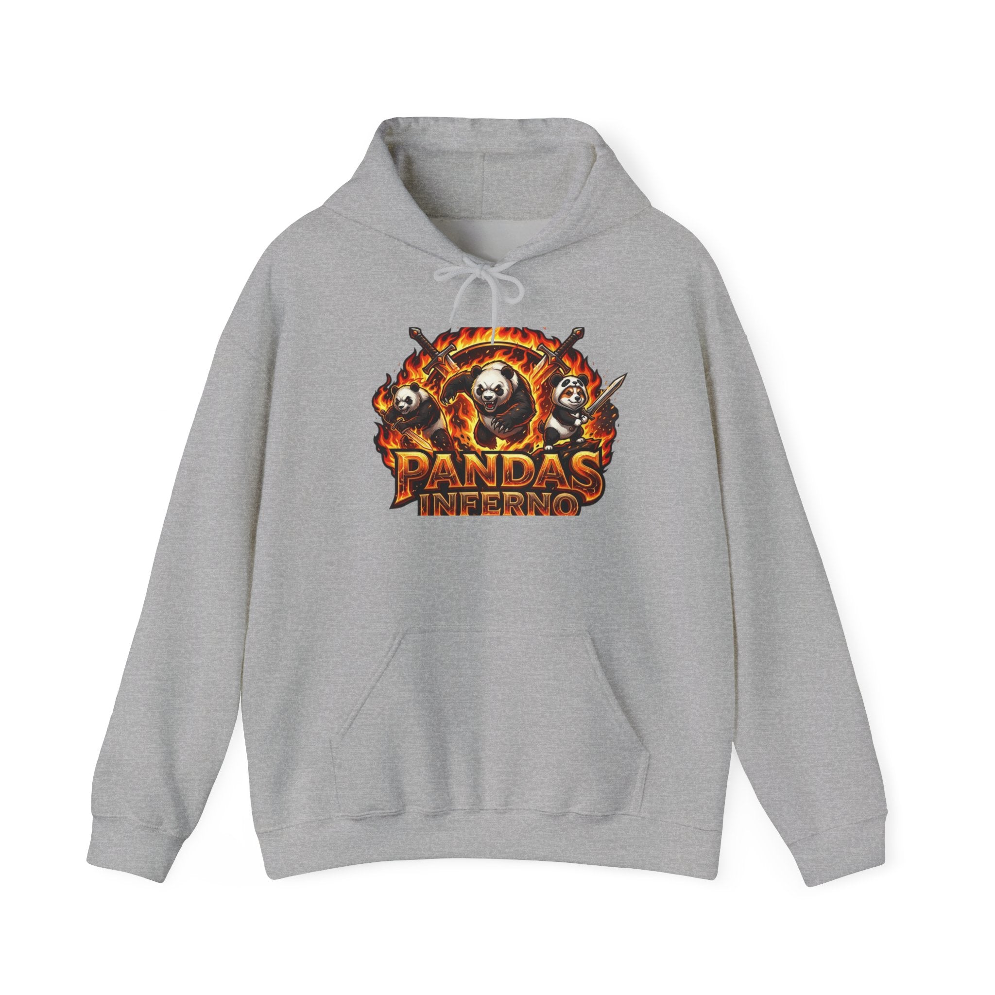 Pandas Inferno Hoodie — Fiery Panda Graphic Sweatshirt