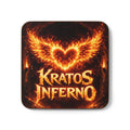 Fiery Heart Wings Kratos Inferno Coaster | Hardboard Back Coaster