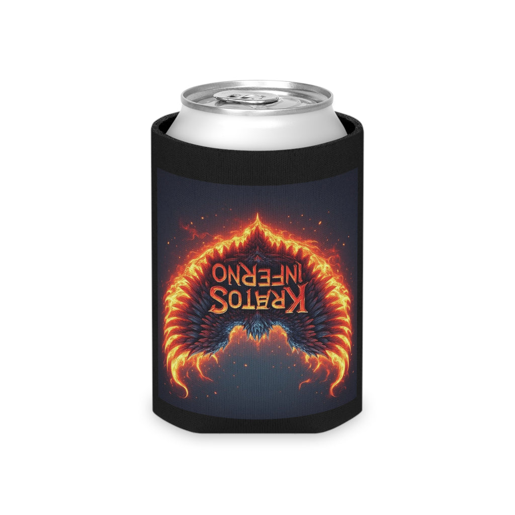 Kratos Inferno Flaming Wings Can Cooler | Neon Fire Logo