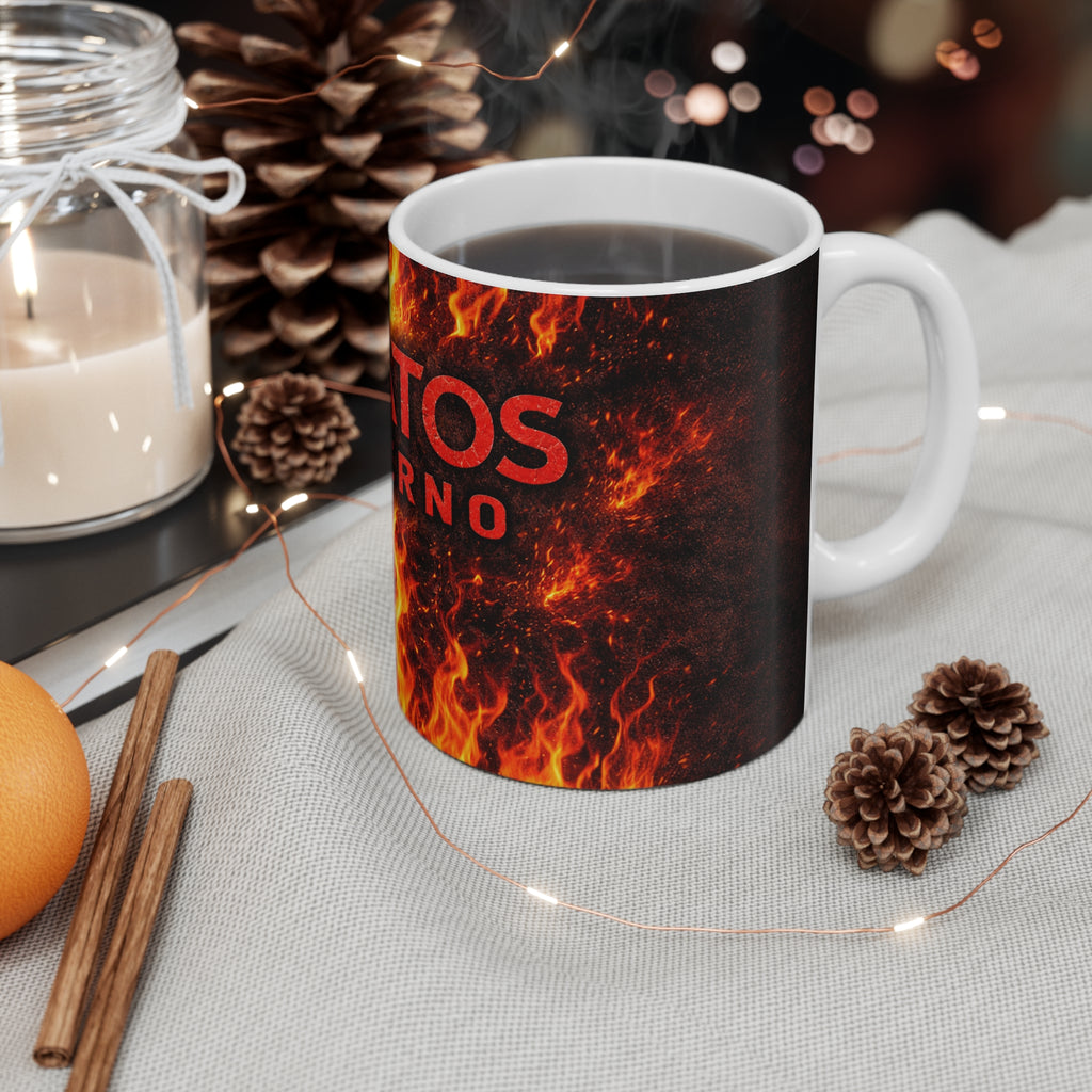 Kratos Inferno Mug | Fire Flames Ceramic Coffee Cup