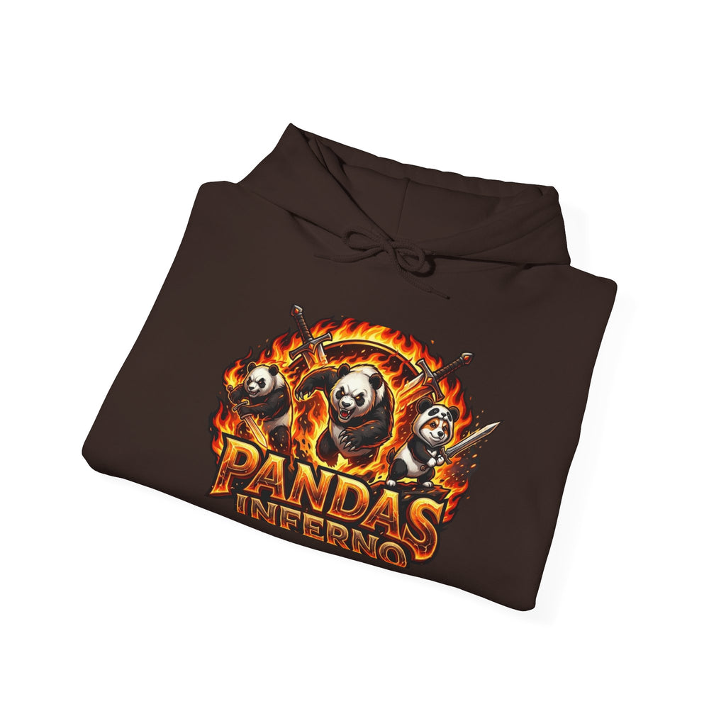 Pandas Inferno Hoodie — Fiery Panda Graphic Sweatshirt