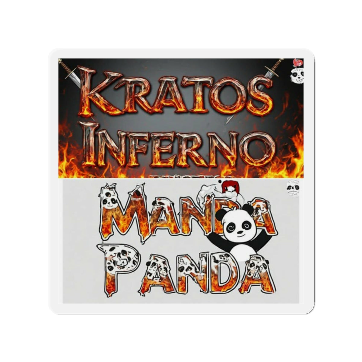 Kratos Inferno Manda Panda Die Cut Magnet
