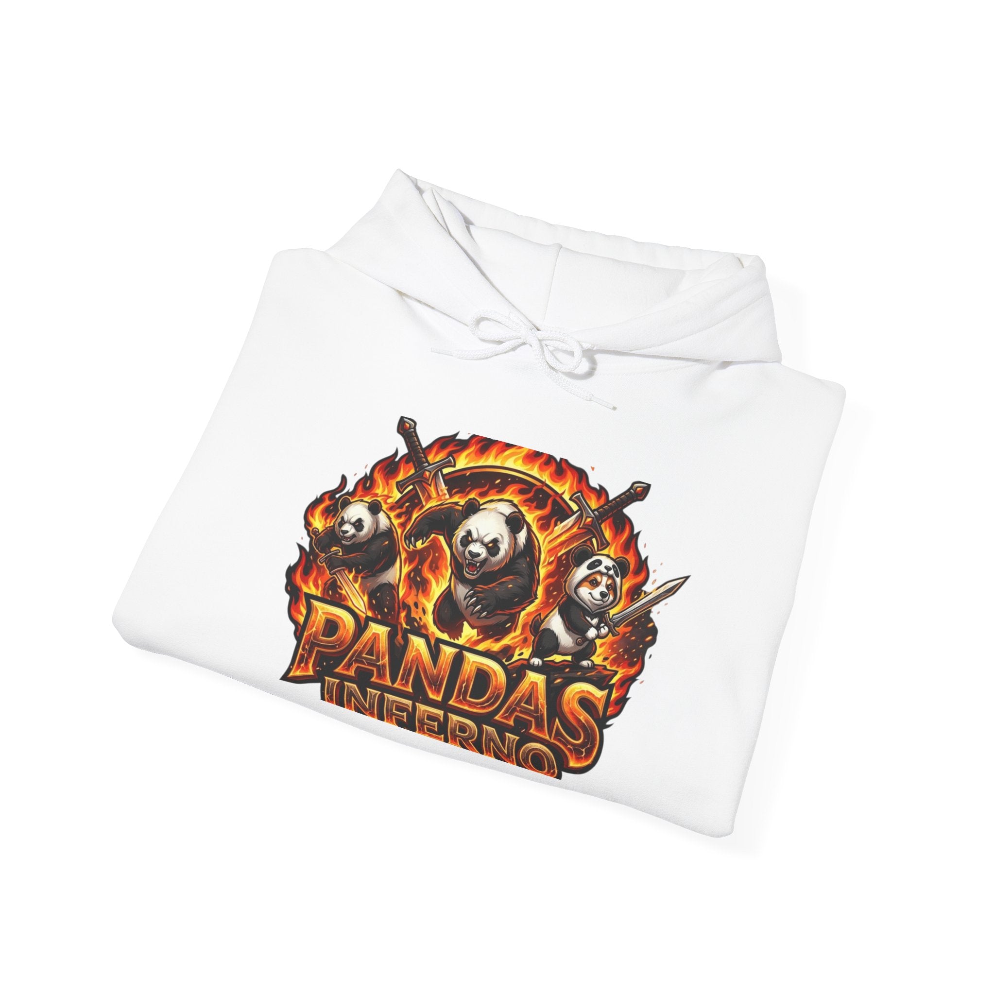 Pandas Inferno Hoodie — Fiery Panda Graphic Sweatshirt
