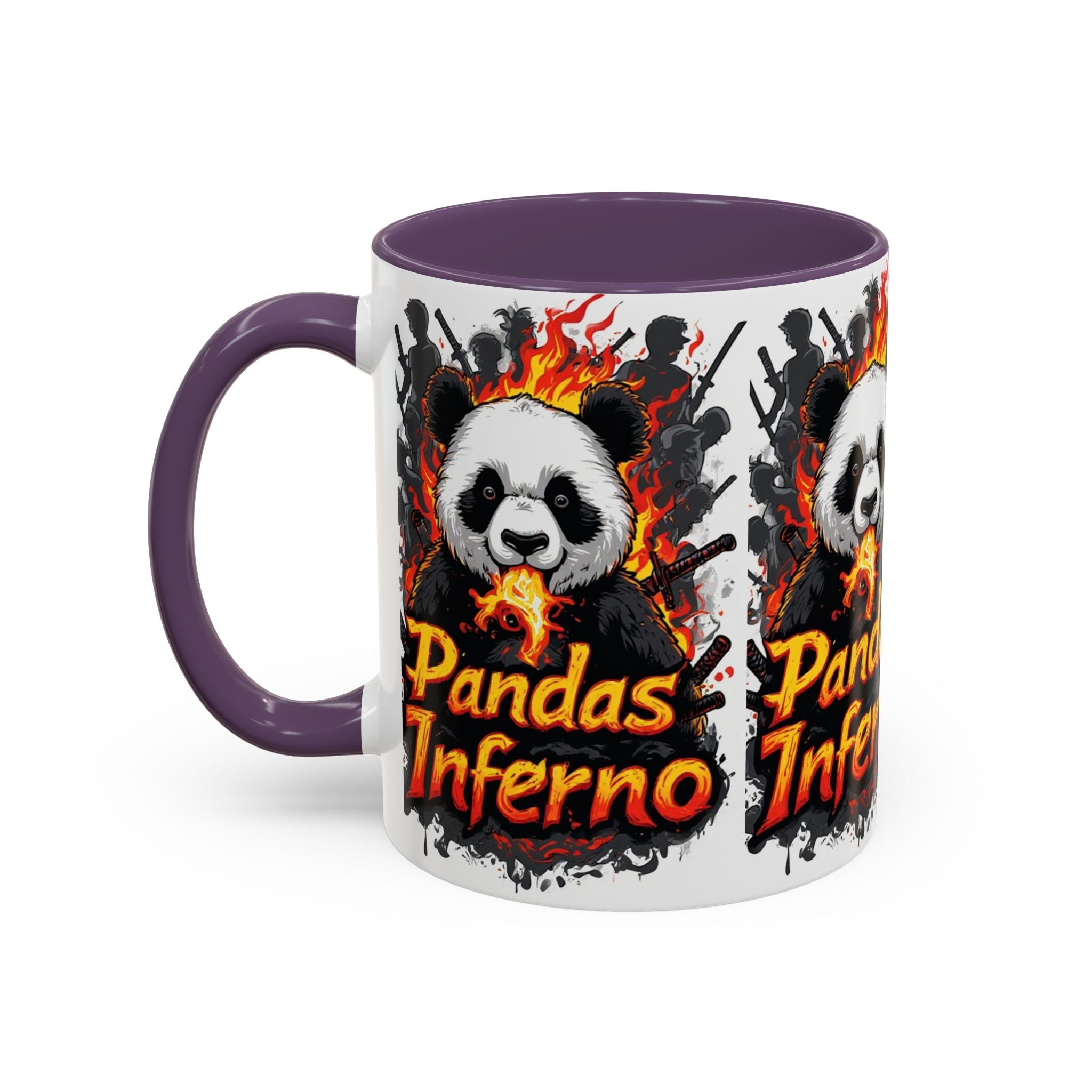 Pandas Inferno, Coffee Mug | Flaming Panda Illustration Accent Mug