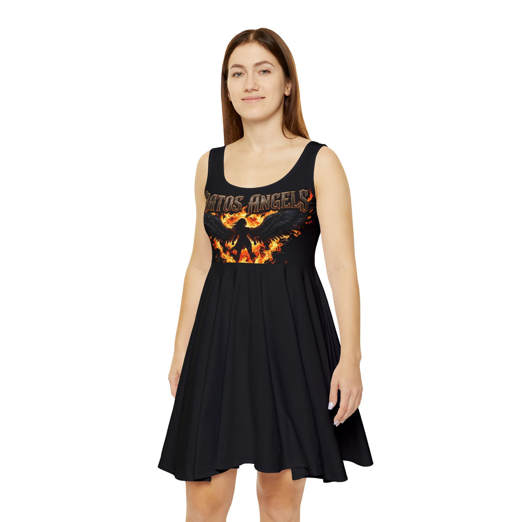 Kratos Angels Flame Graphic Skater Dress