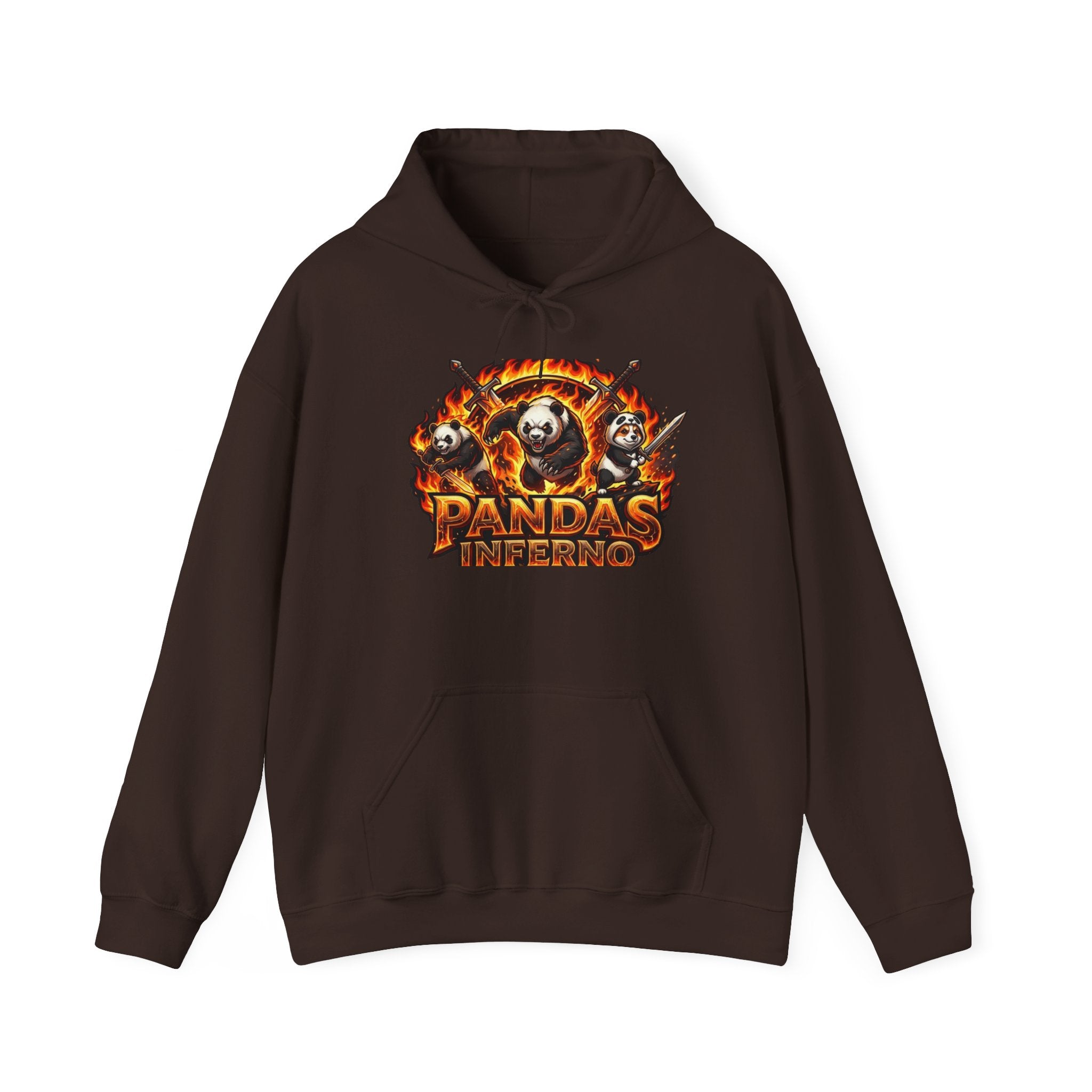Pandas Inferno Hoodie — Fiery Panda Graphic Sweatshirt