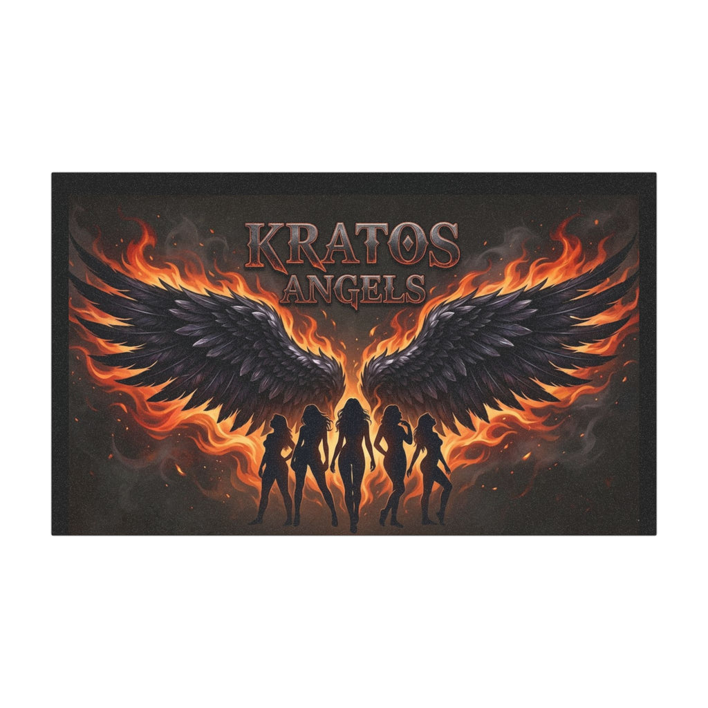 Kratos Angels Flame Wing Car Magnet — Fiery Angel Silhouette Vehicle Decal