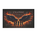 Kratos Angels Flame Wing Car Magnet — Fiery Angel Silhouette Vehicle Decal