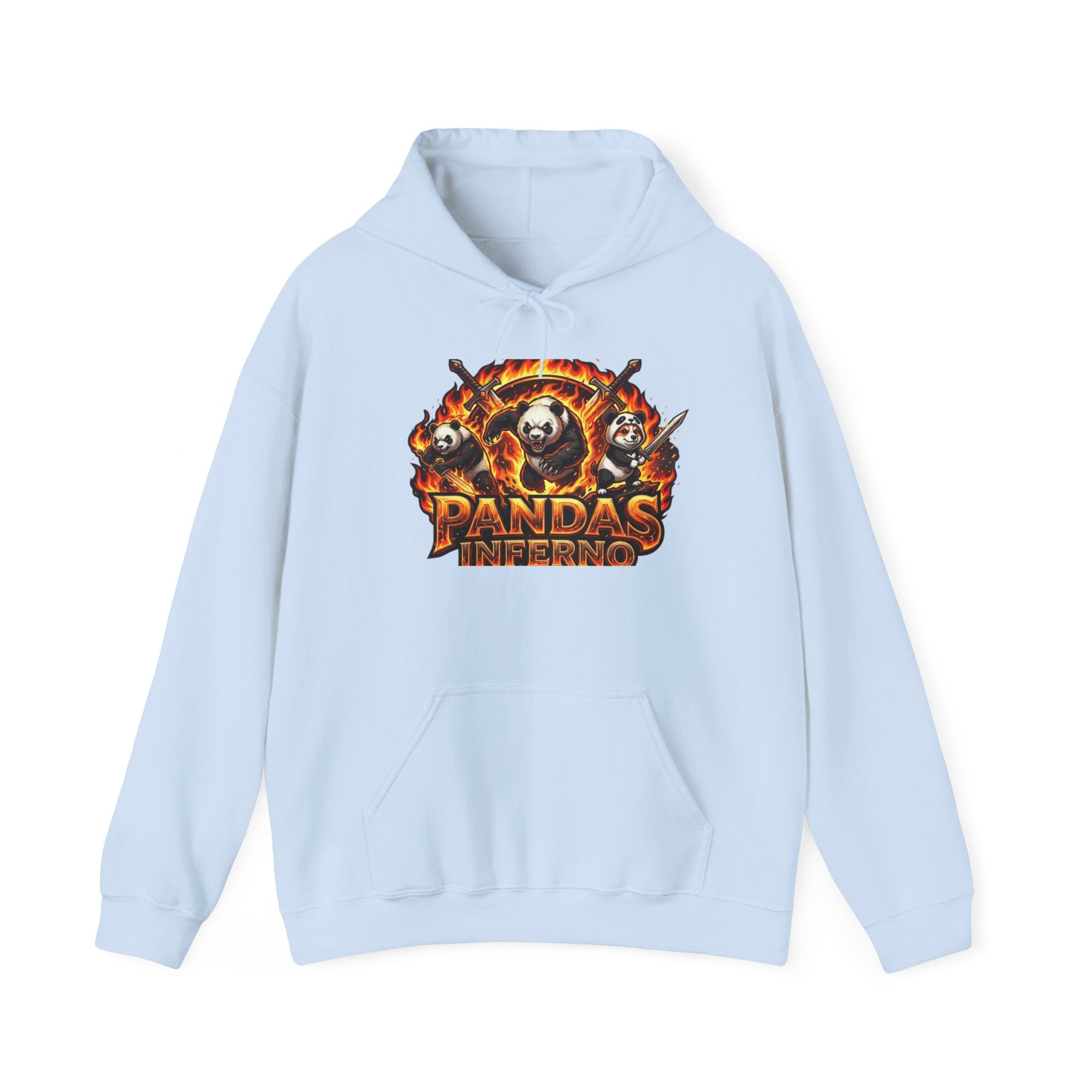 Pandas Inferno Hoodie — Fiery Panda Graphic Sweatshirt