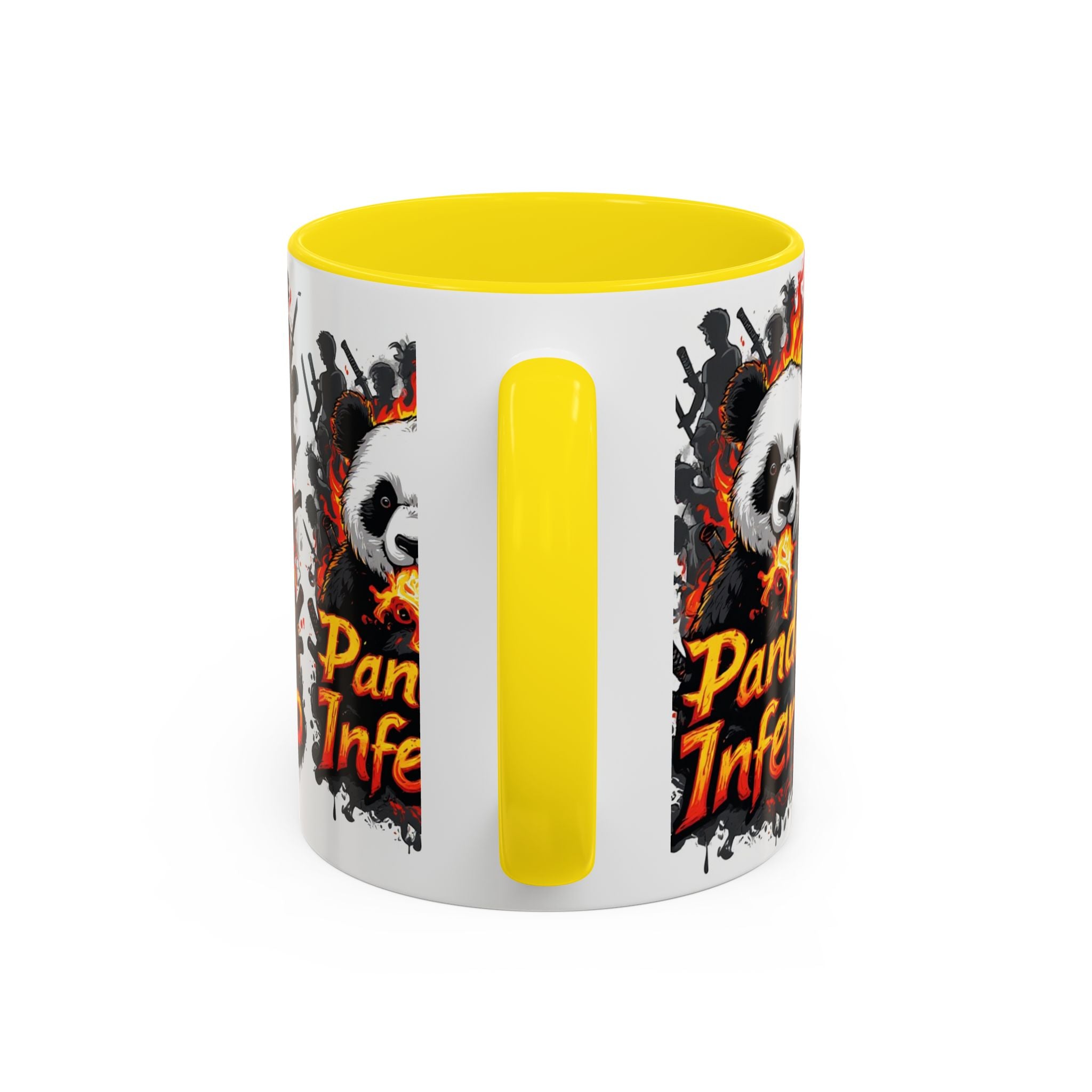 Pandas Inferno, Coffee Mug | Flaming Panda Illustration Accent Mug
