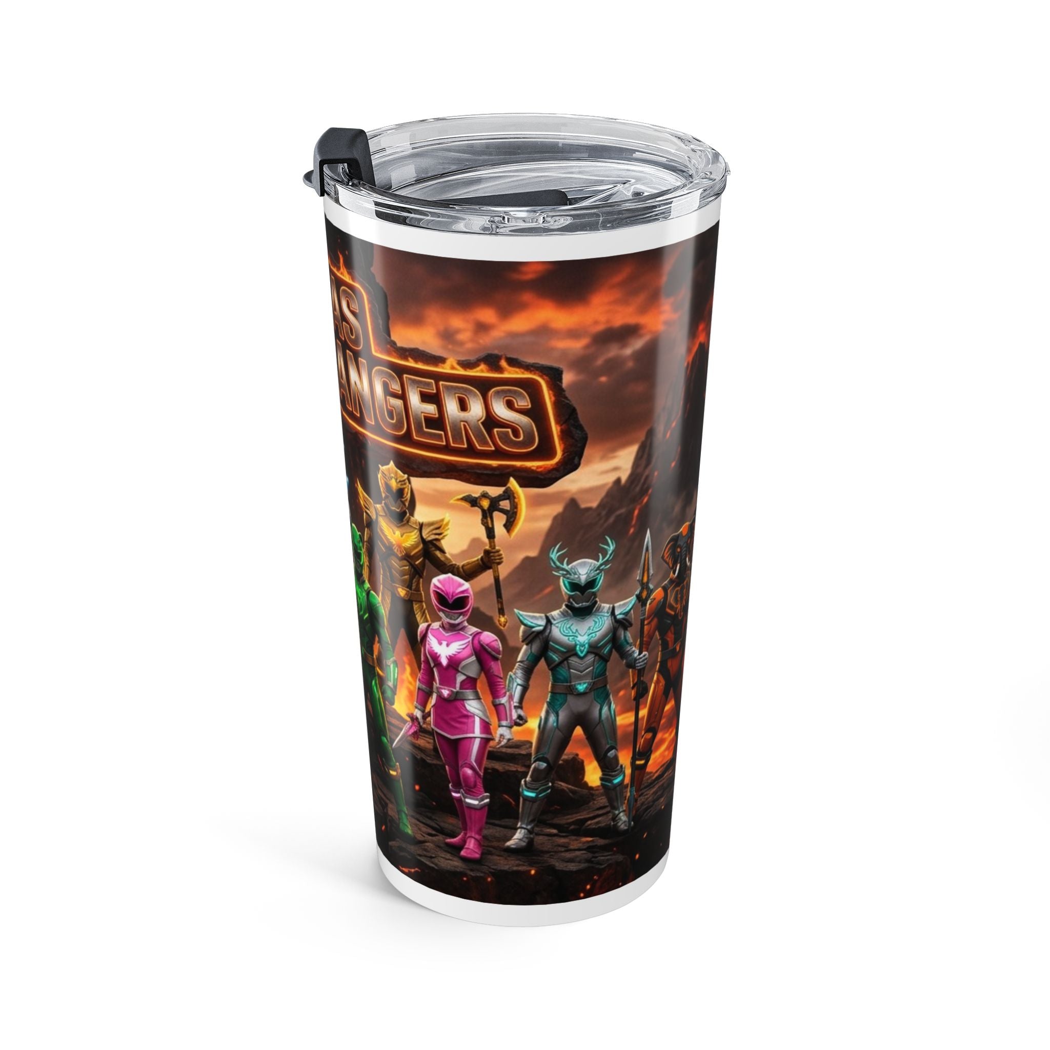 Pandas Iron Rangers 20oz Stainless Steel Tumbler — Superhero Team Travel Cup