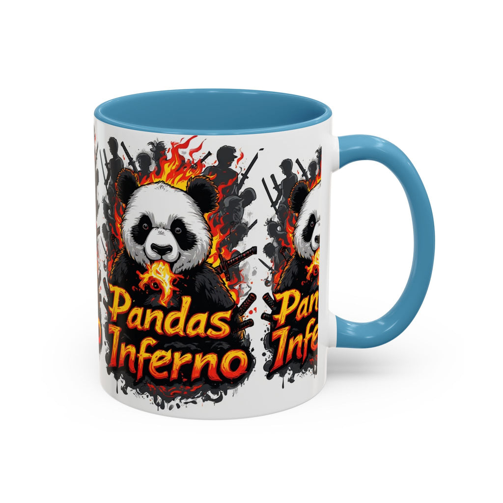 Pandas Inferno, Coffee Mug | Flaming Panda Illustration Accent Mug