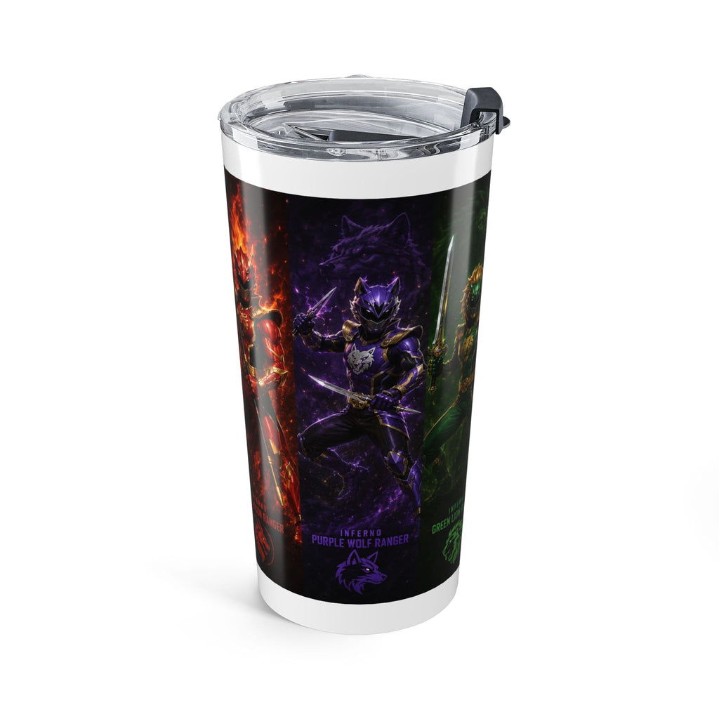 20oz Power Rangers Graphic Tumbler — Elemental Rangers Stainless Travel Cup