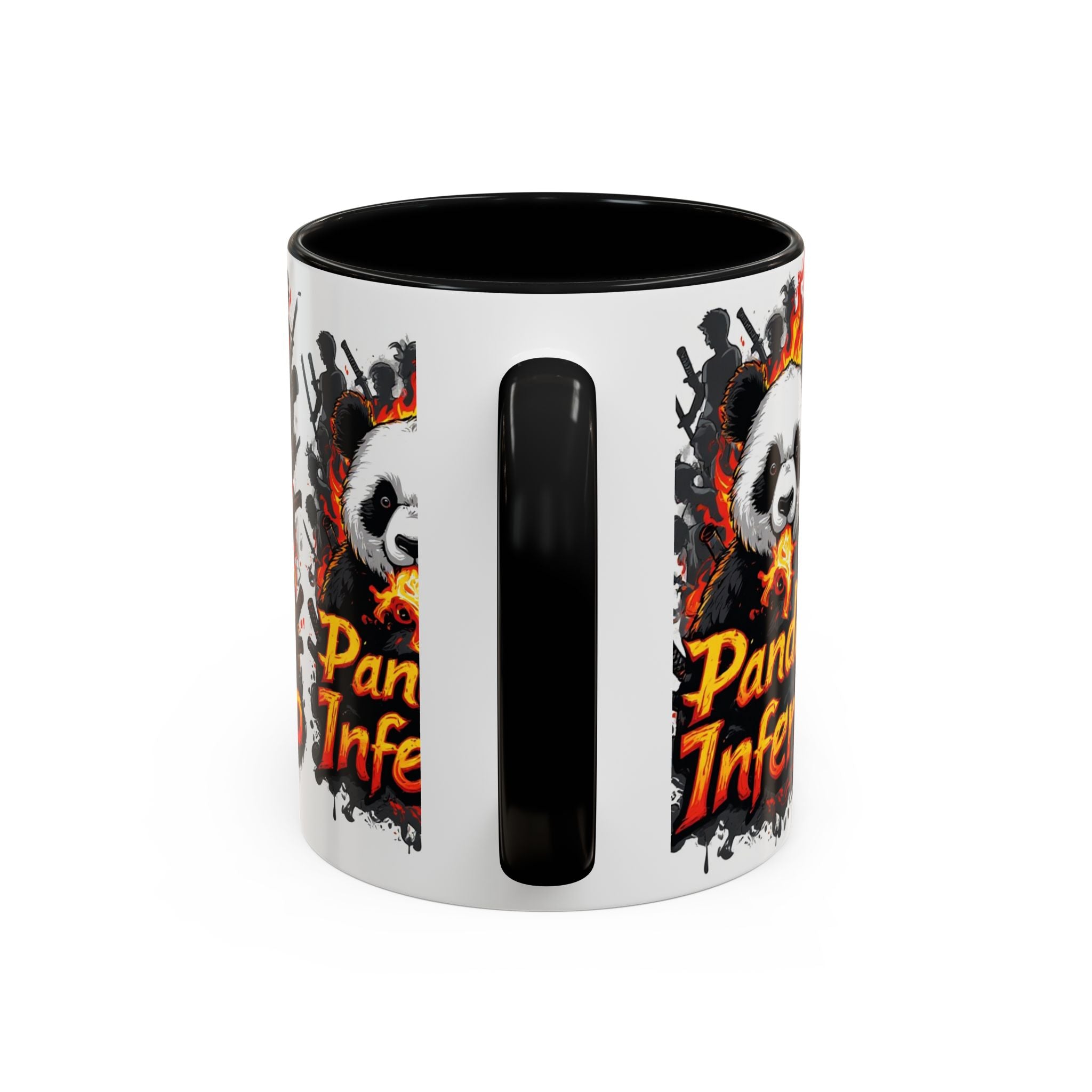 Pandas Inferno, Coffee Mug | Flaming Panda Illustration Accent Mug
