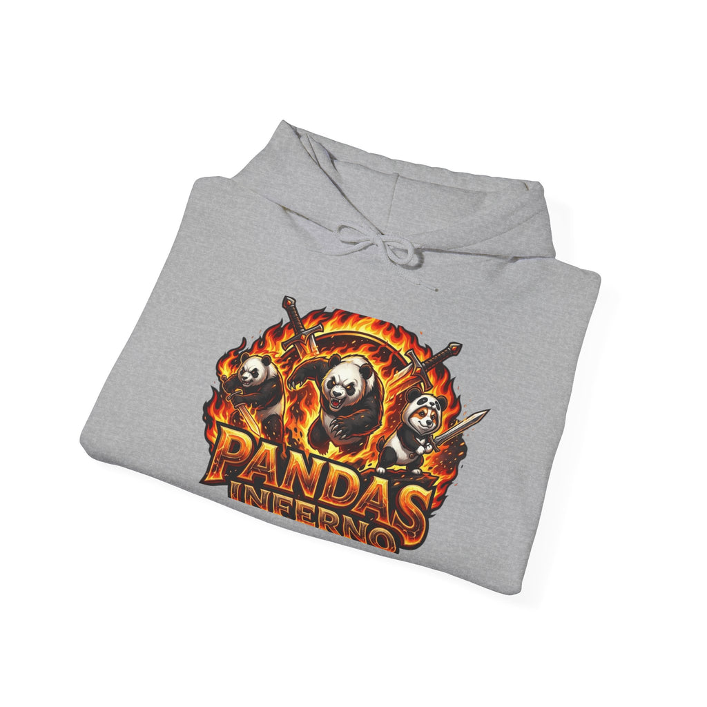 Pandas Inferno Hoodie — Fiery Panda Graphic Sweatshirt
