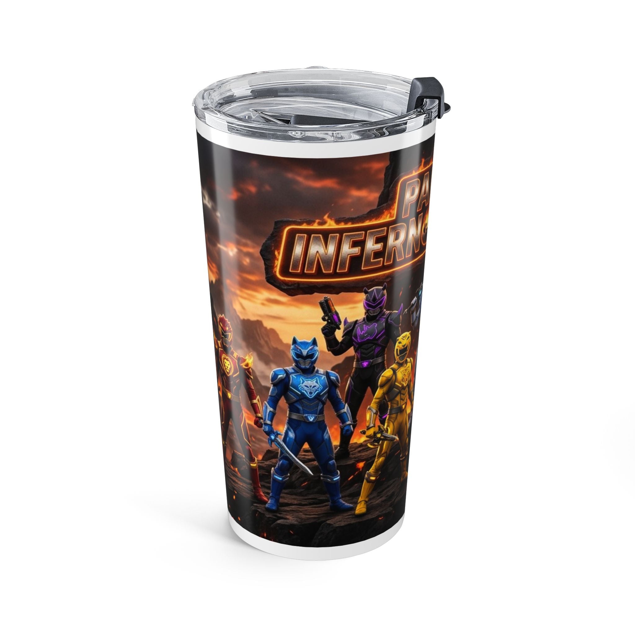 Pandas Iron Rangers 20oz Stainless Steel Tumbler — Superhero Team Travel Cup