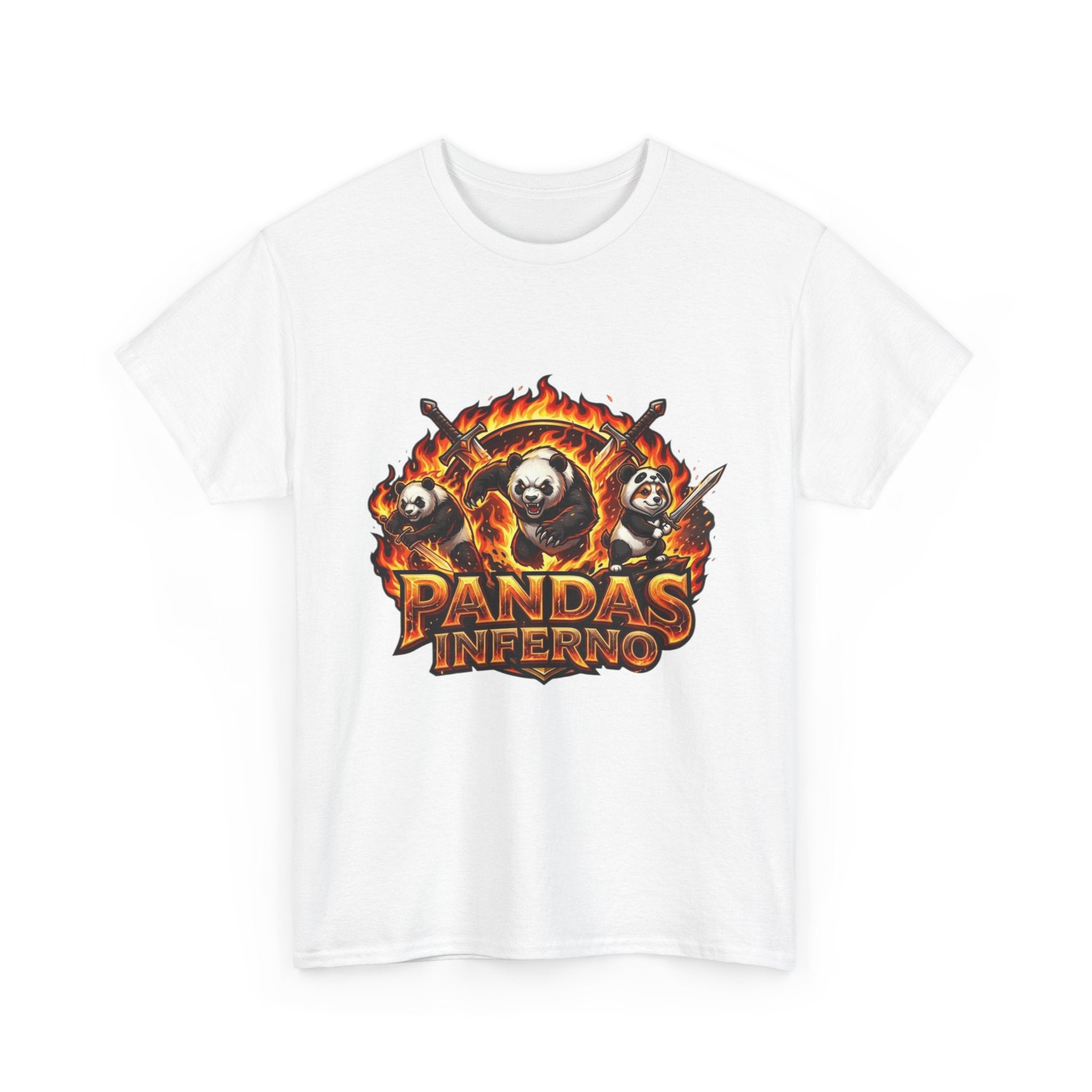 Pandas Inferno T-Shirt | Flaming Panda Trio Graphic Tee