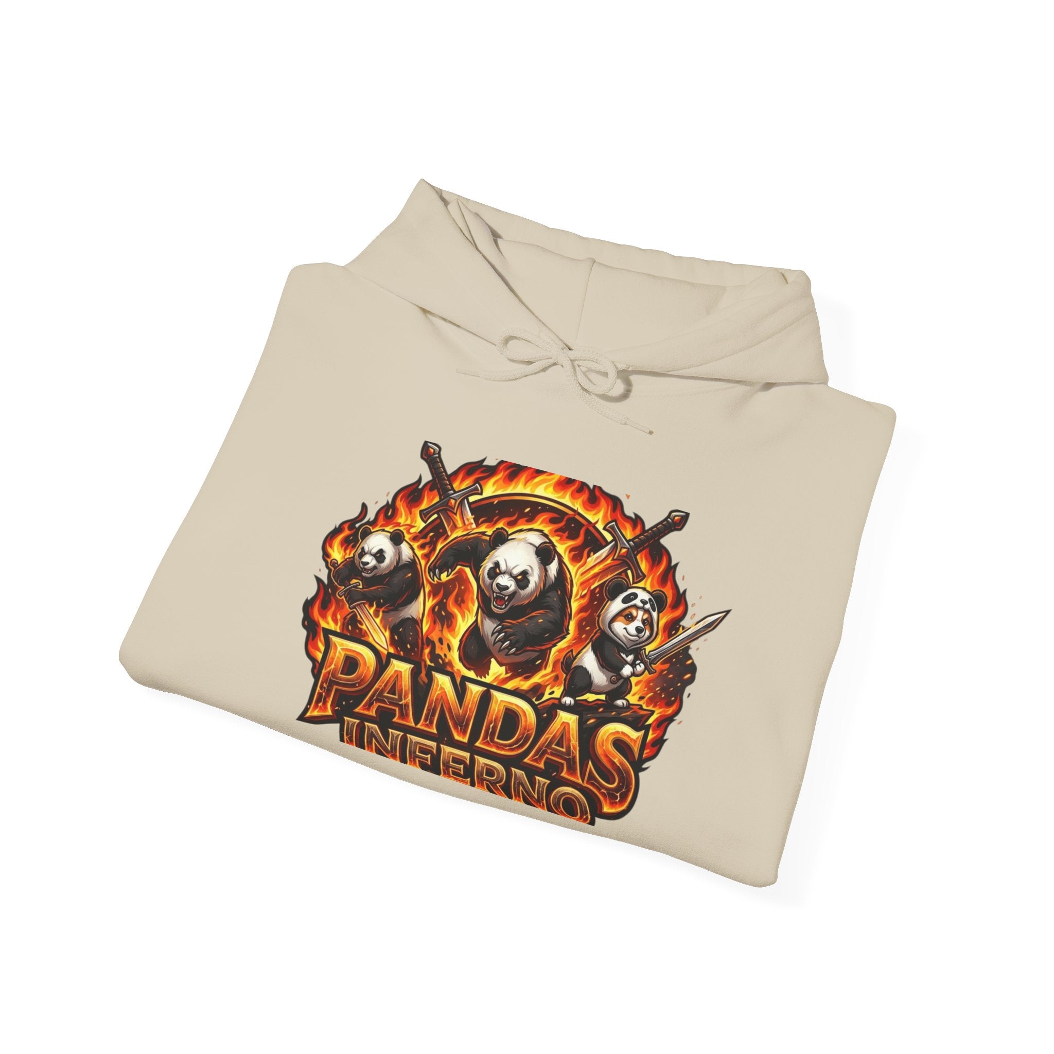 Pandas Inferno Hoodie — Fiery Panda Graphic Sweatshirt
