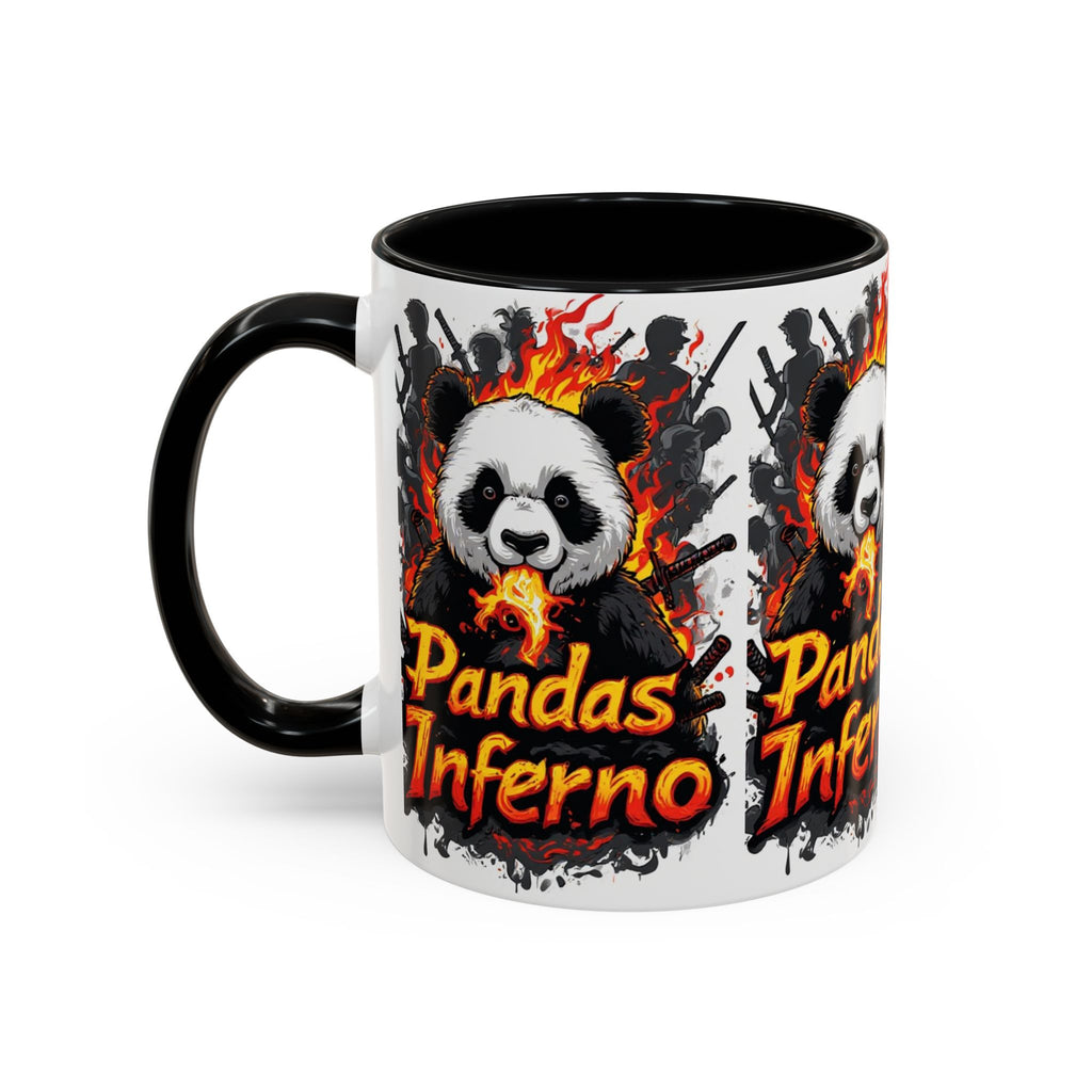 Pandas Inferno, Coffee Mug | Flaming Panda Illustration Accent Mug