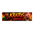 Kratos Inferno Bumper Sticker — Fiery Gamer/Streamer Logo Decal