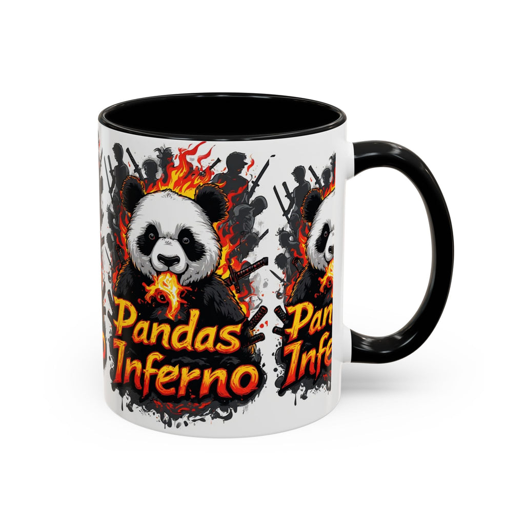 Pandas Inferno, Coffee Mug | Flaming Panda Illustration Accent Mug