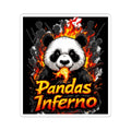 Pandas Inferno Sticker — Fiery Panda Kiss-Cut Decal for Laptops & Gear