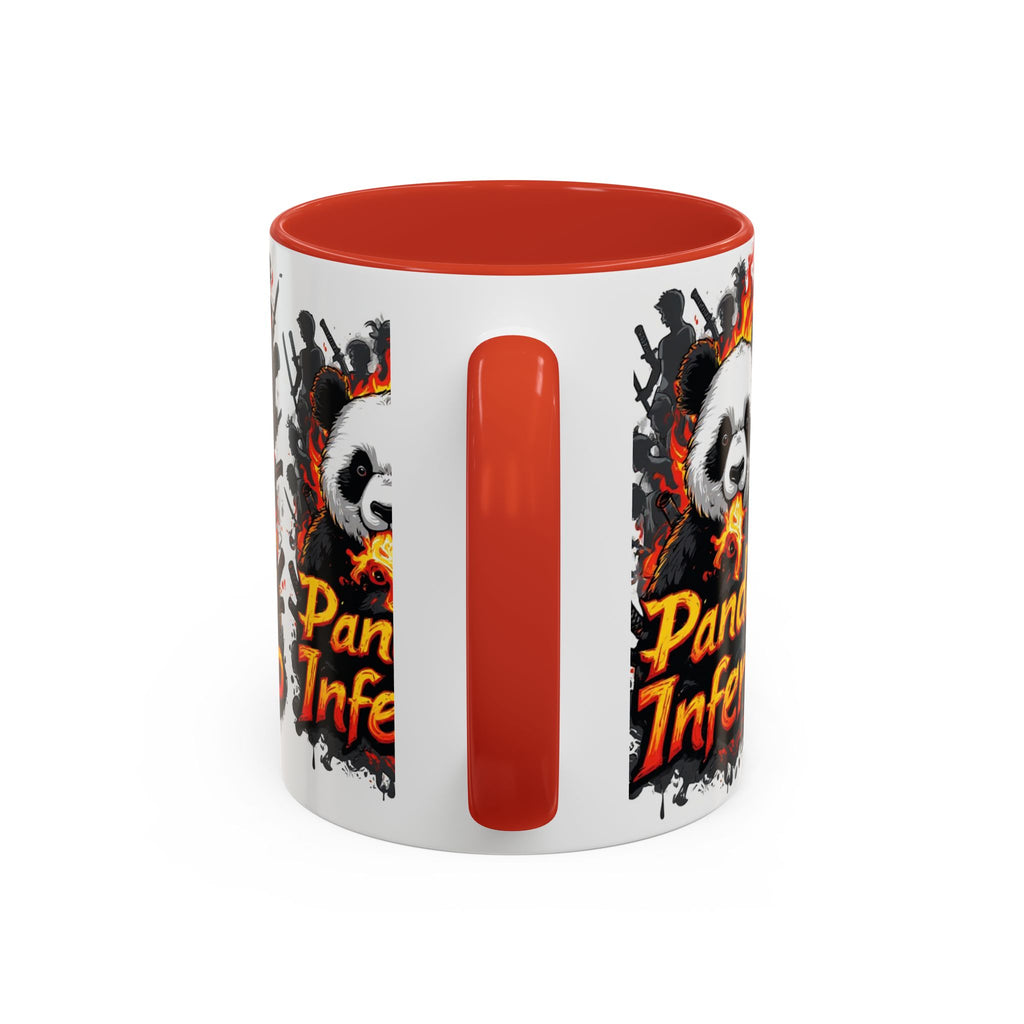 Pandas Inferno, Coffee Mug | Flaming Panda Illustration Accent Mug
