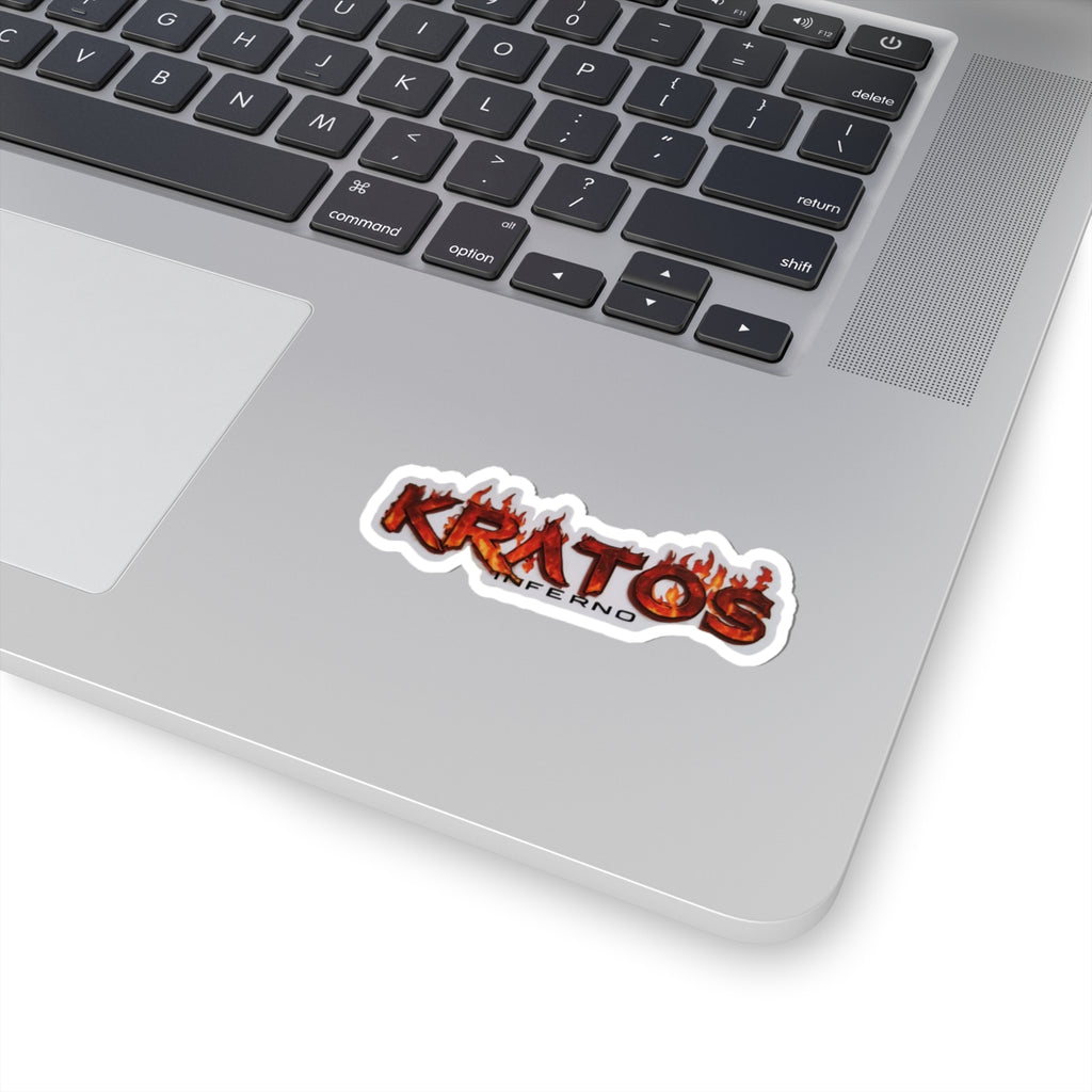 Kratos Inferno logo Sticker | Flame gaming decal