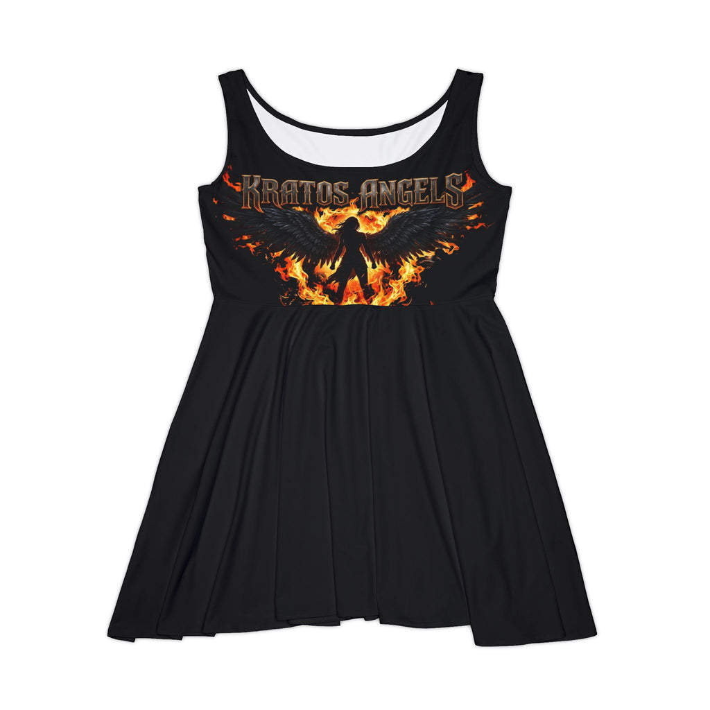 Kratos Angels Flame Graphic Skater Dress