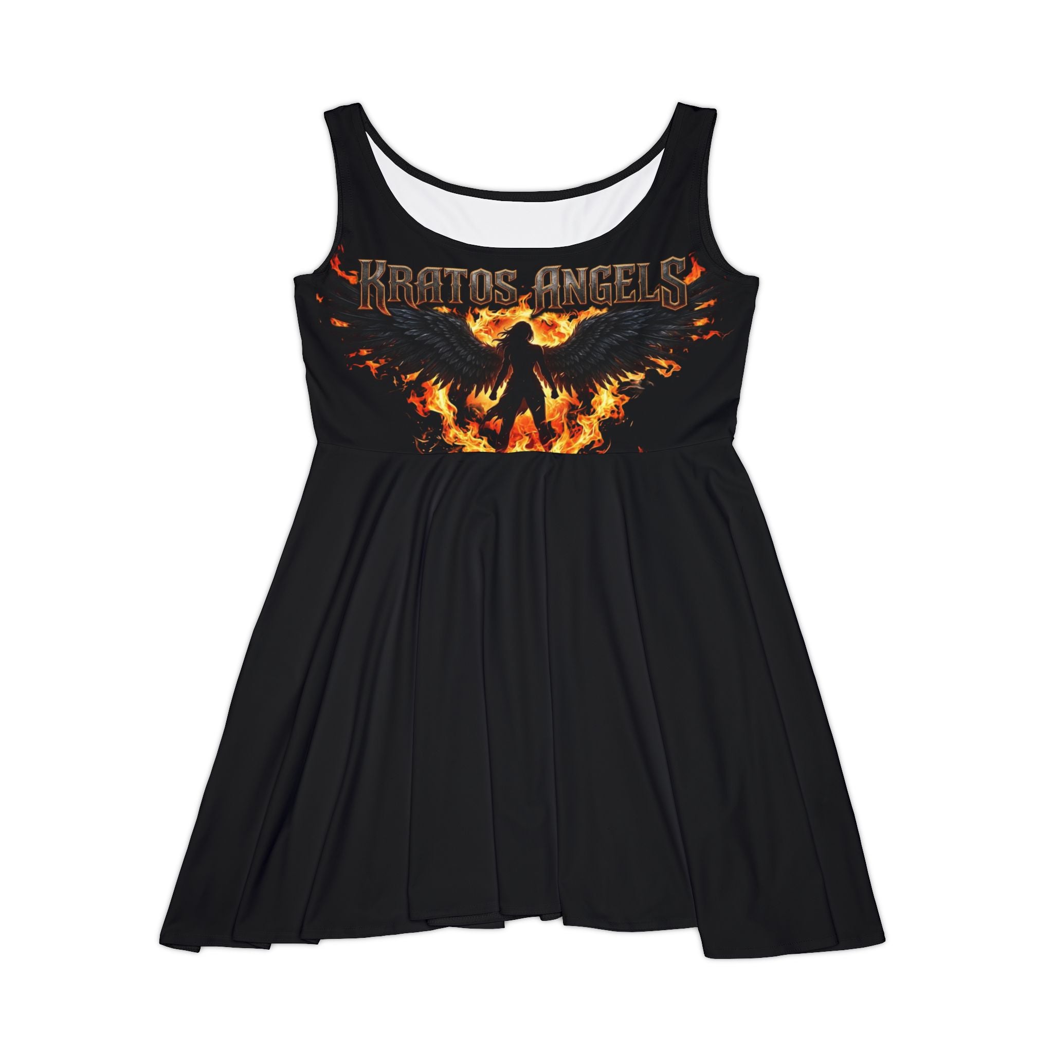 Kratos Angels Flame Graphic Skater Dress
