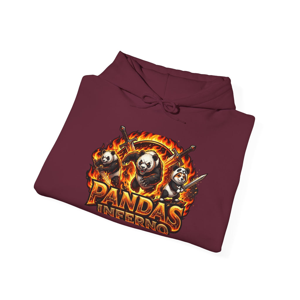 Pandas Inferno Hoodie — Fiery Panda Graphic Sweatshirt