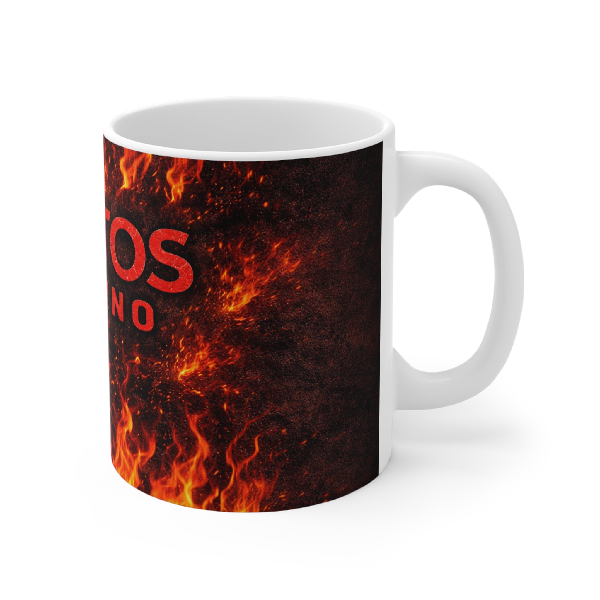 Kratos Inferno Mug | Fire Flames Ceramic Coffee Cup