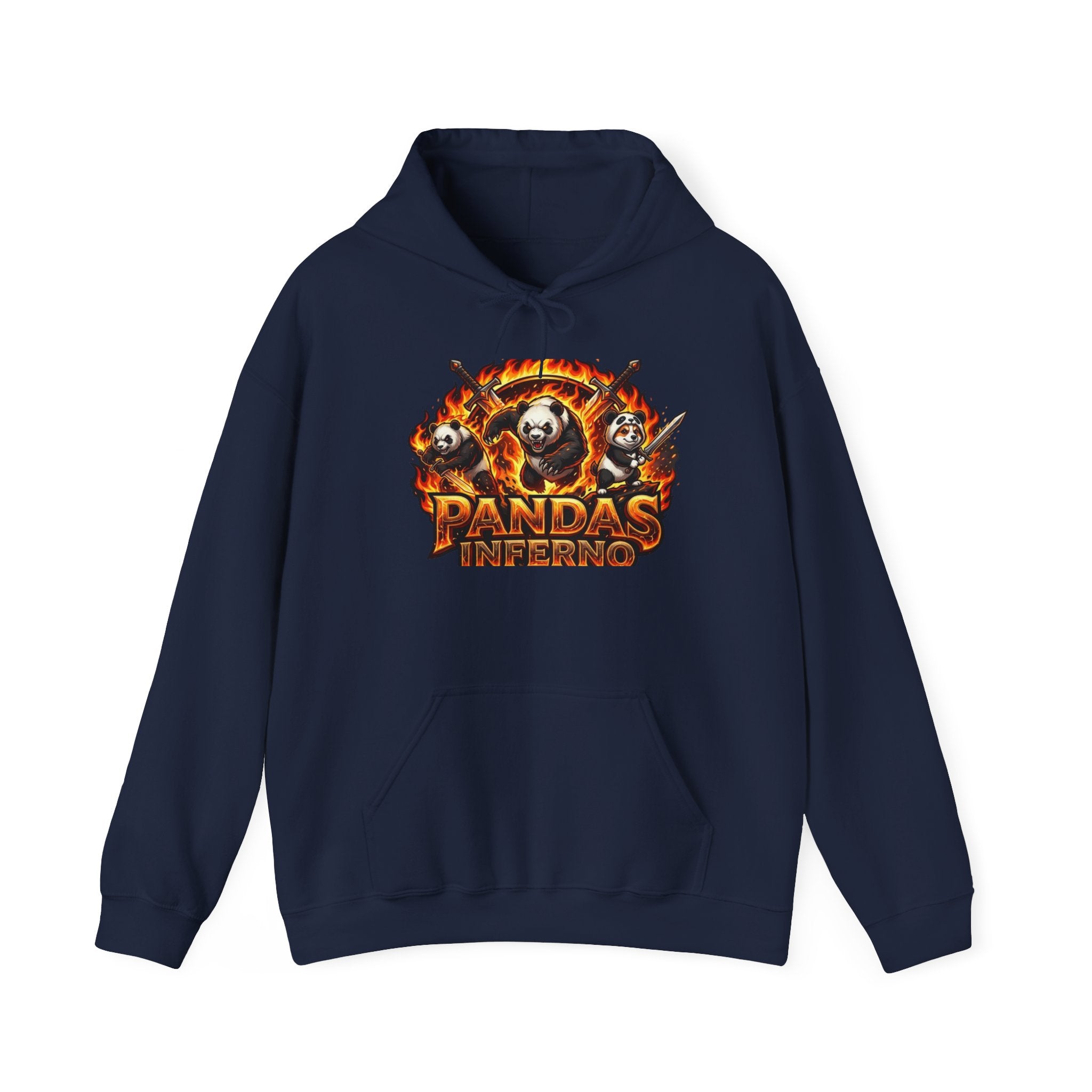 Pandas Inferno Hoodie — Fiery Panda Graphic Sweatshirt